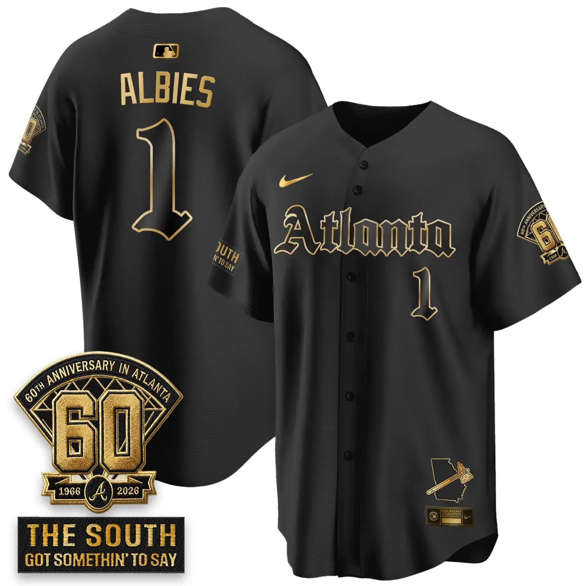 ATL 2026 Gothic Edition Vapor Limited Jersey - All Stitched V2 by Atlanta Braves