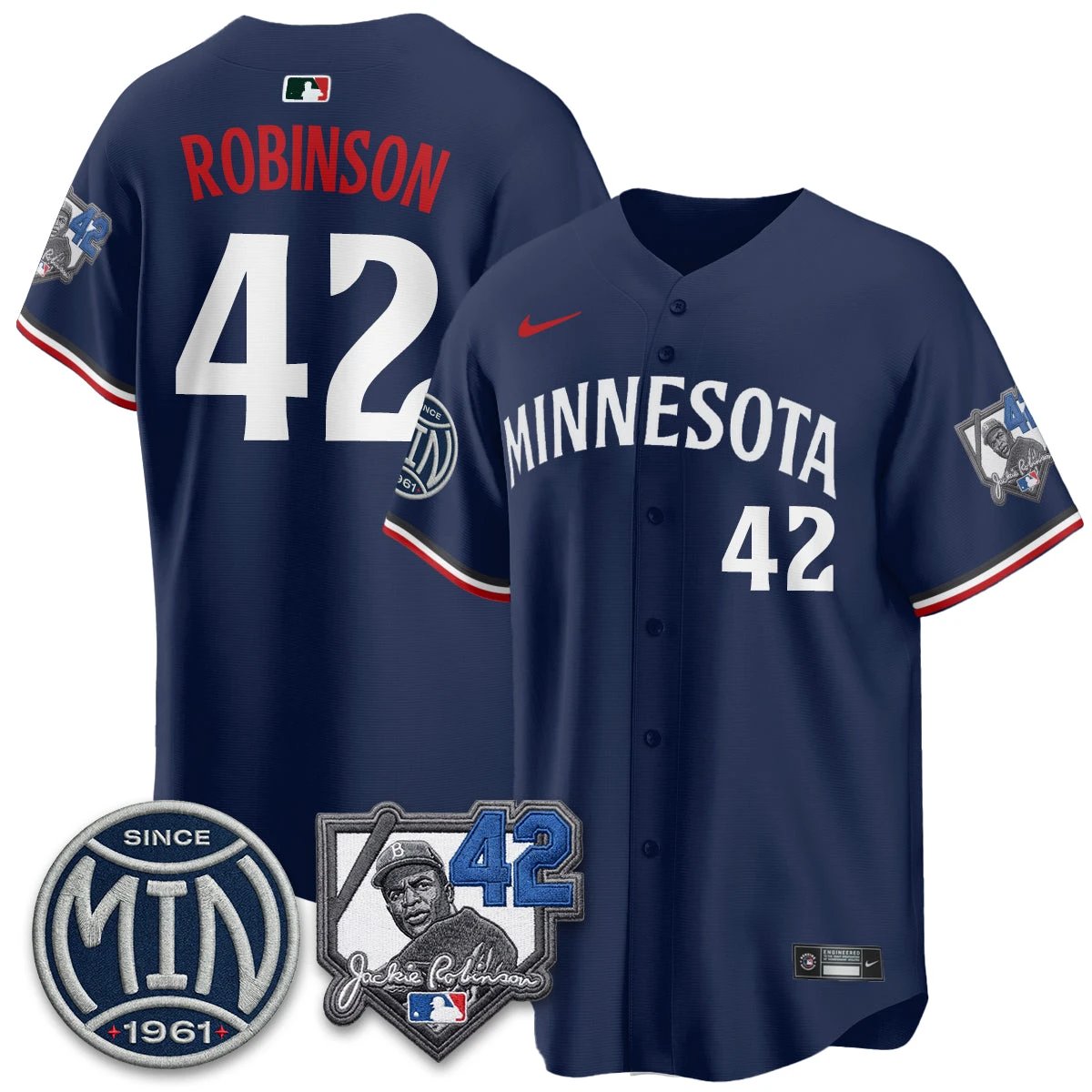 Minnesota Twins 2026 Jackie Robinson Day Vapor Limited Jersey - All Stitched by Minnesota Twins