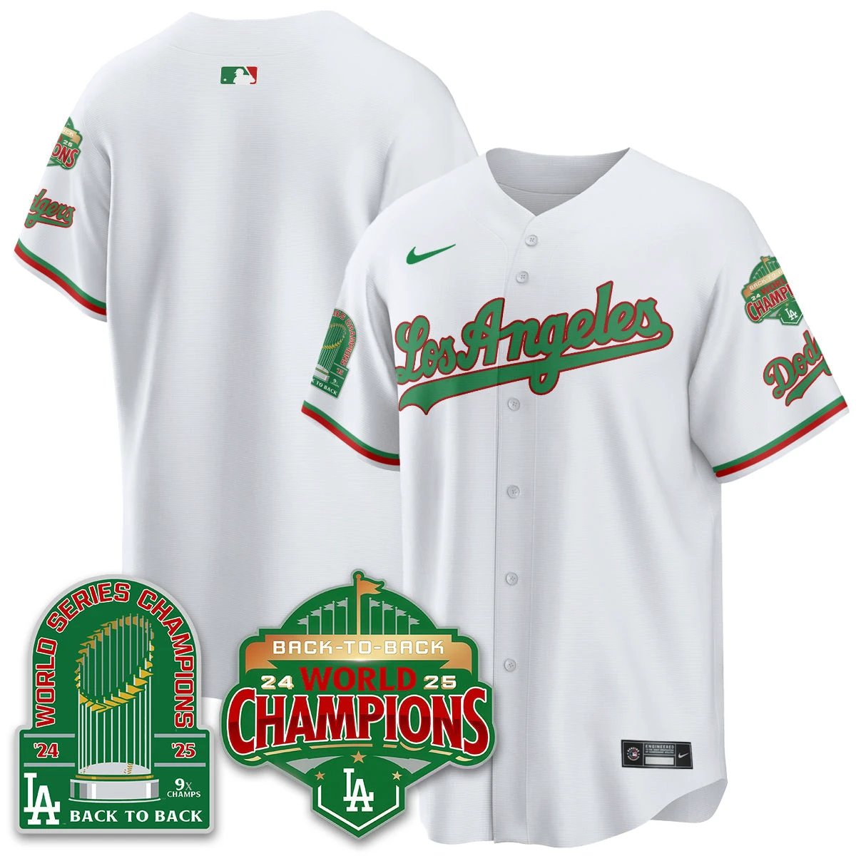 LAD Mexico Vapor Limited Jersey - 9x & B2B Champs - All Stitched by Los Angeles Dodgers