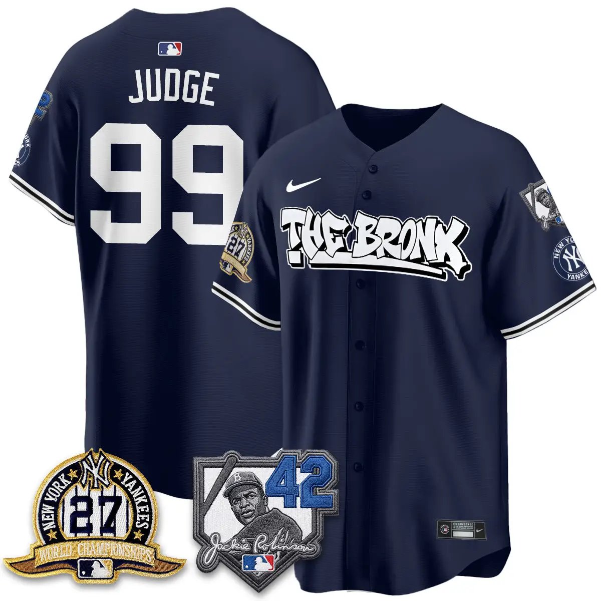 New York Yankees The Bronx 2026 Jackie Robinson Day Vapor Limited Jersey - All Stitched by New York Yankees