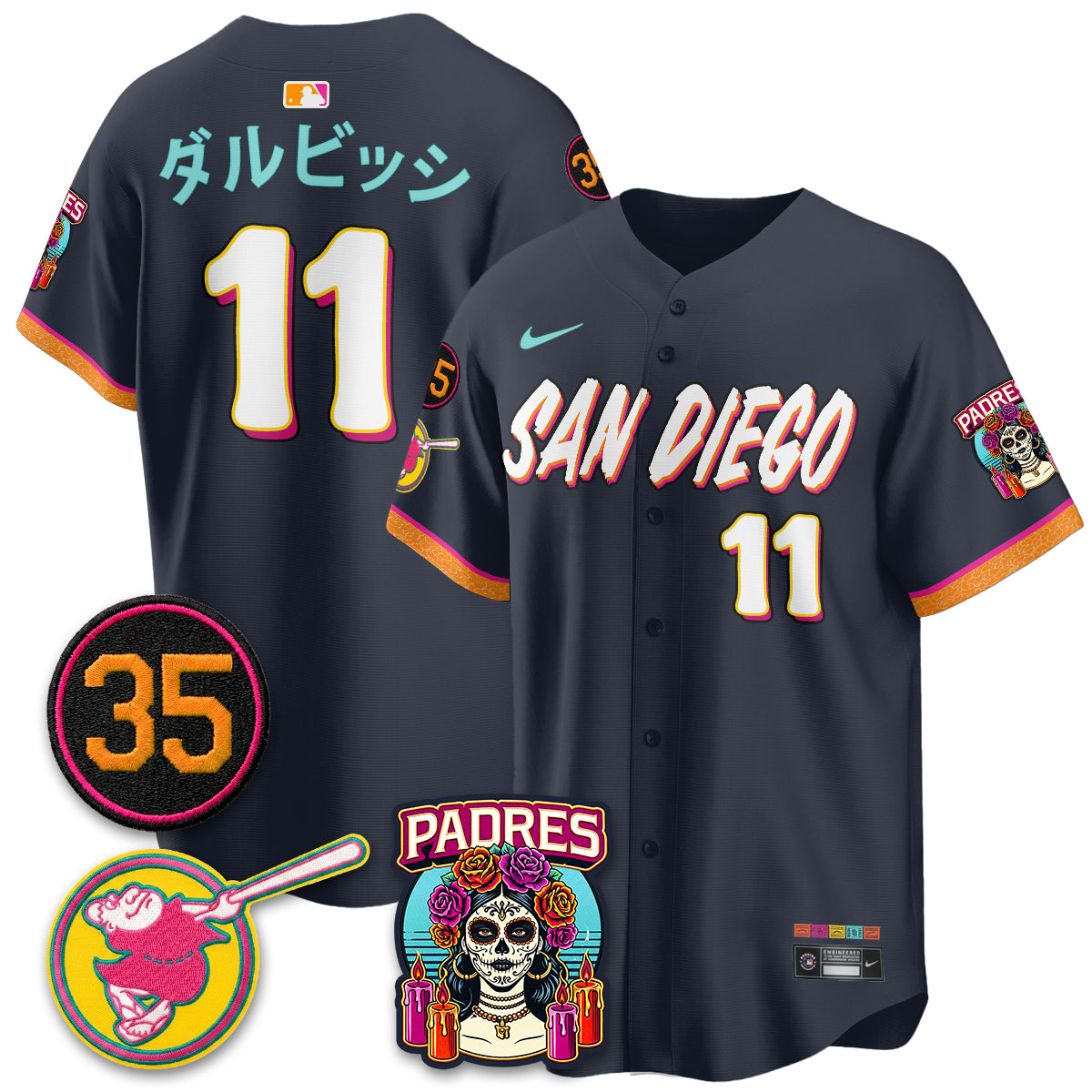 SD 2026 City Connect Vapor Premier Limited Jersey - All Stitched V2 by San Diego Padres