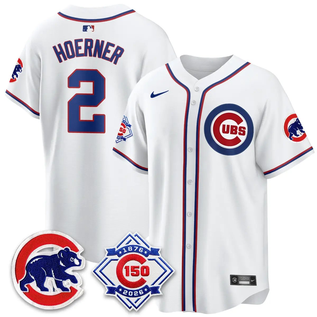 Chicago Cubs 150th Anniversary Black Out Style Vapor Premier Limited Jersey - All Stitched by Chicago Cubs