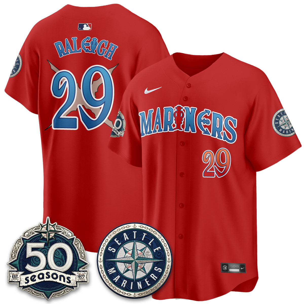 Seattle Mariners x Japanese Cartoon Vapor Limited Jersey - Stitched by Seattle Mariners