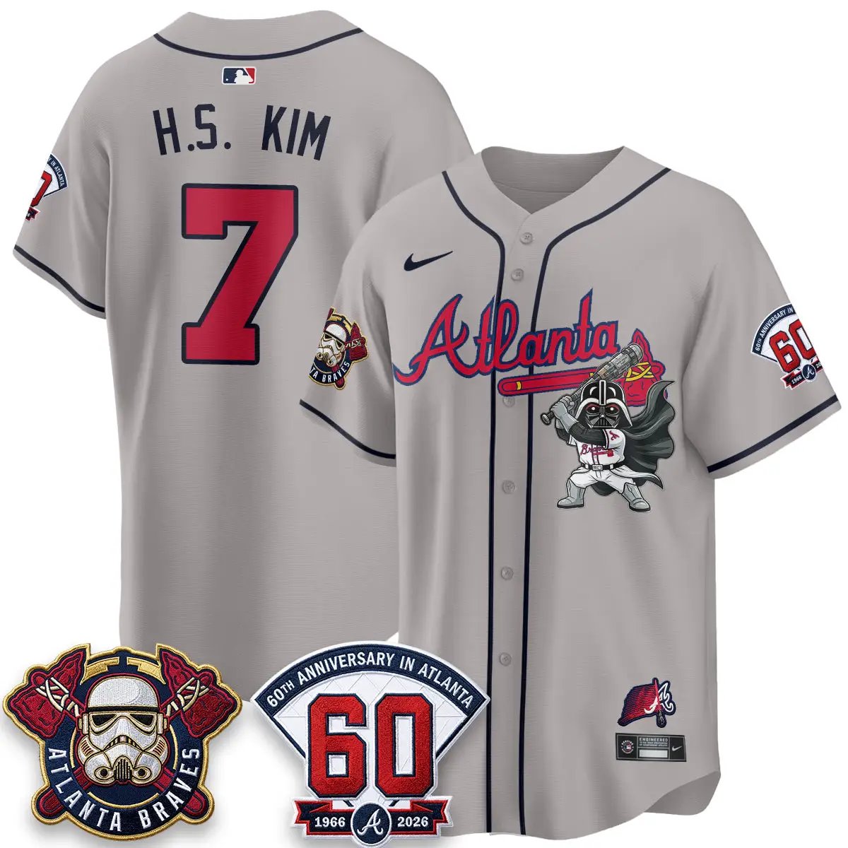 Atlanta Braves x SW Vapor Limited Jersey - Stitched by Atlanta Braves