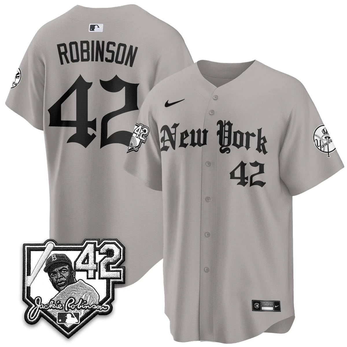 NYY 2026 Jackie Robinson Day Gothic Vapor Limited Jersey - All Stitched by New York Yankees