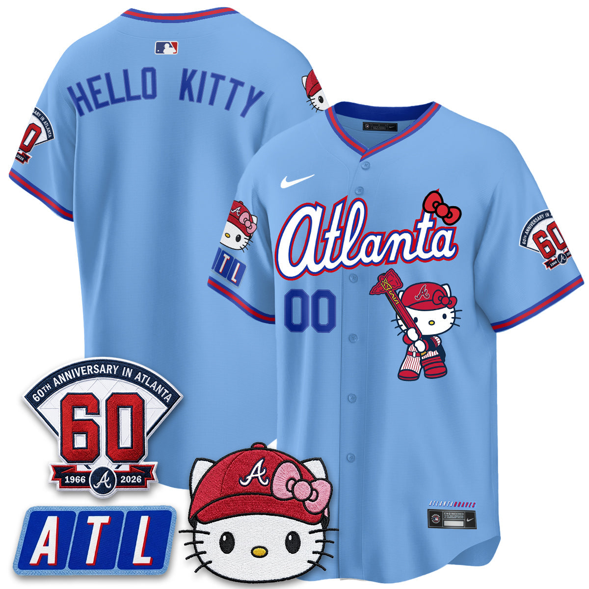 Atlanta Braves x Meow KT 2026 Vapor Limited Jersey - All Stitched by Atlanta Braves