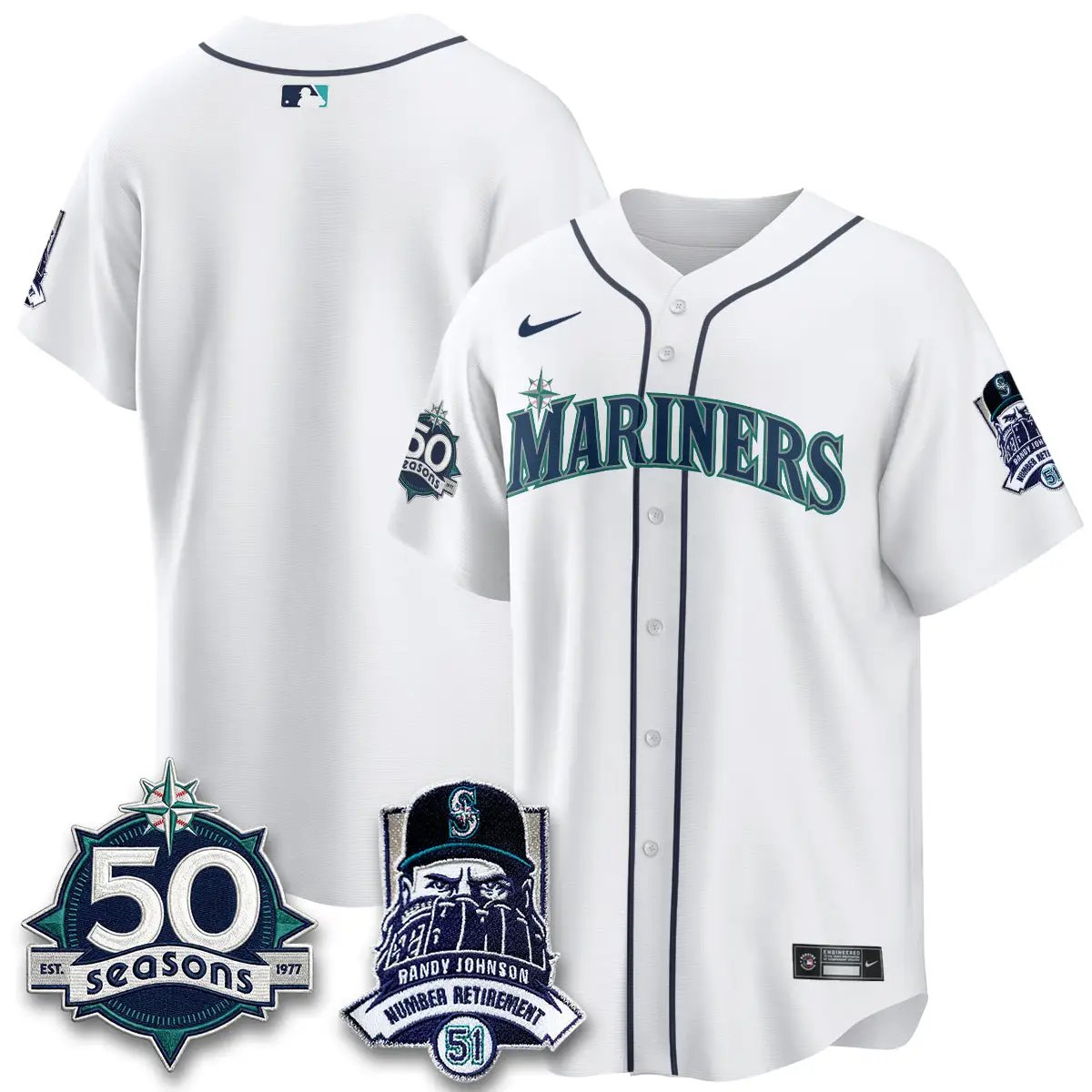 SEA Randy Johnson Vapor Limited Jersey V2- All Stitched by Seattle Mariners