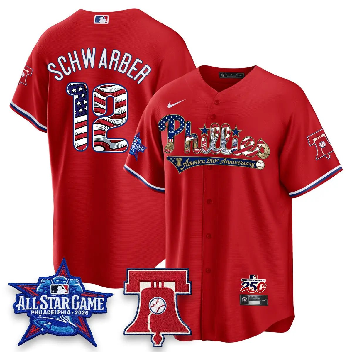 PHI 2026 USA 250 All Star Game Vapor Limited Jersey - Stitched by Philadelphia Phillies