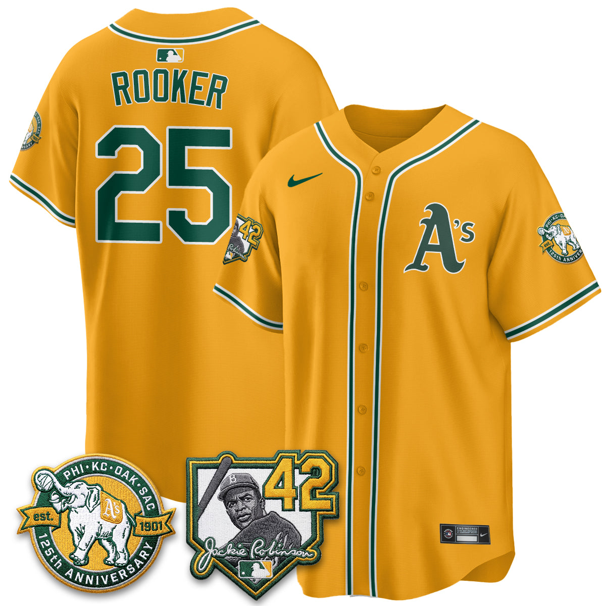 Oakland Athletics 2026 Jackie Robinson Day - Celebrating 125 Years Limited Vapor Jersey - All Stitched by Oakland Athletics
