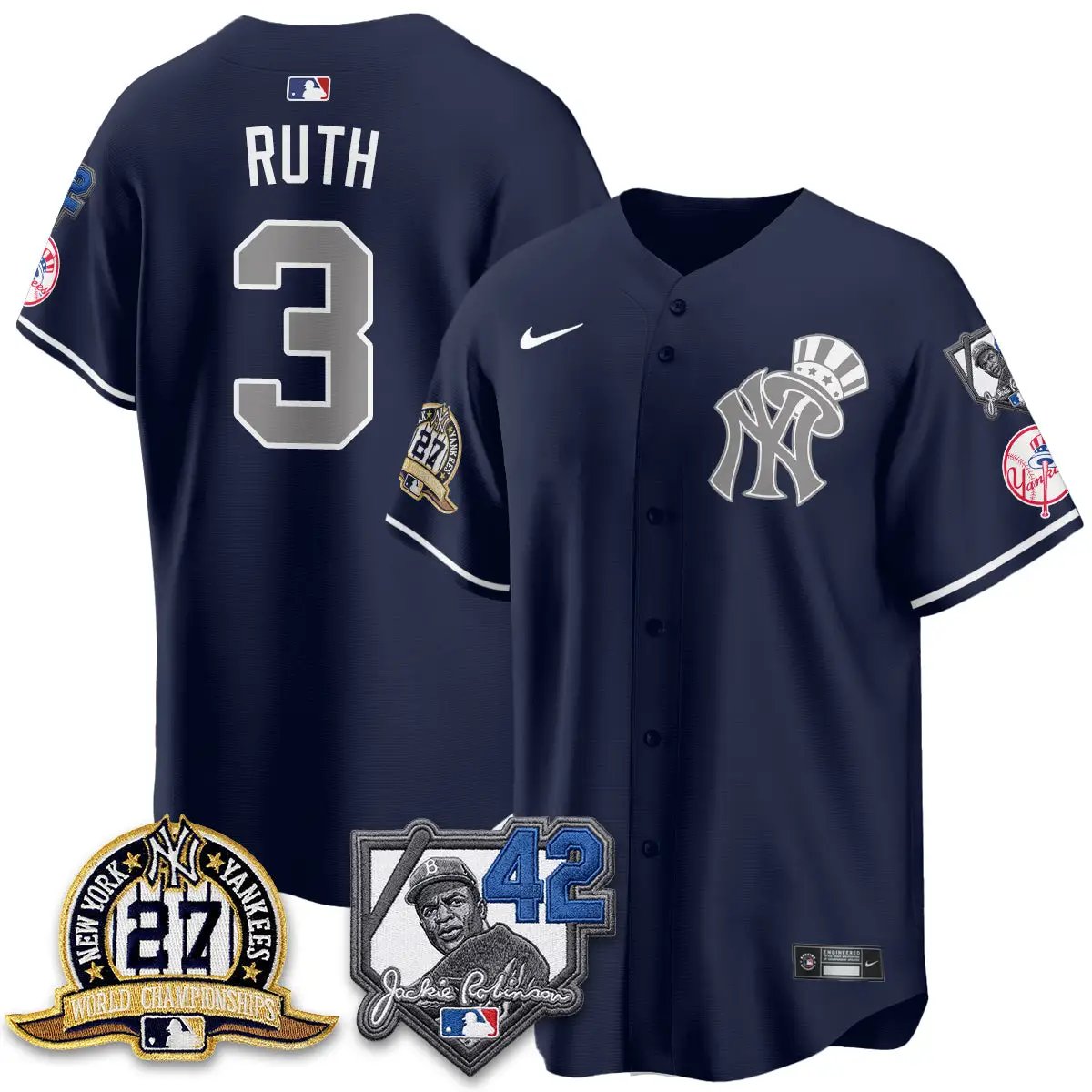 New York Yankees 2026 Jackie Robinson Day Vapor Limited Gold Edition Jersey - All Stitched - V2 by New York Yankees