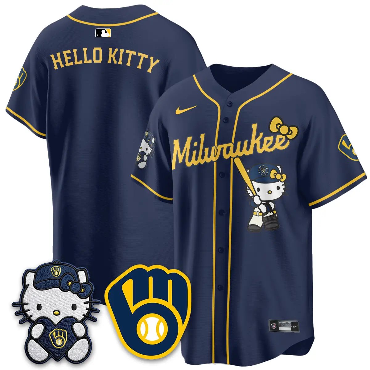 Milwaukee Brewers Meow KT Night Vapor Limited Jersey - All Stitched by Milwaukee Brewers