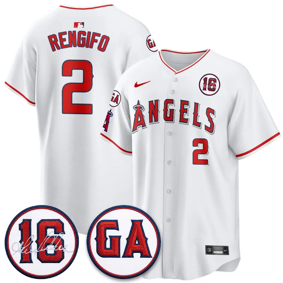 LAA Garret Anderson Tribute Patch Vapor Jersey - All Stitched V1 by Los Angeles Angels