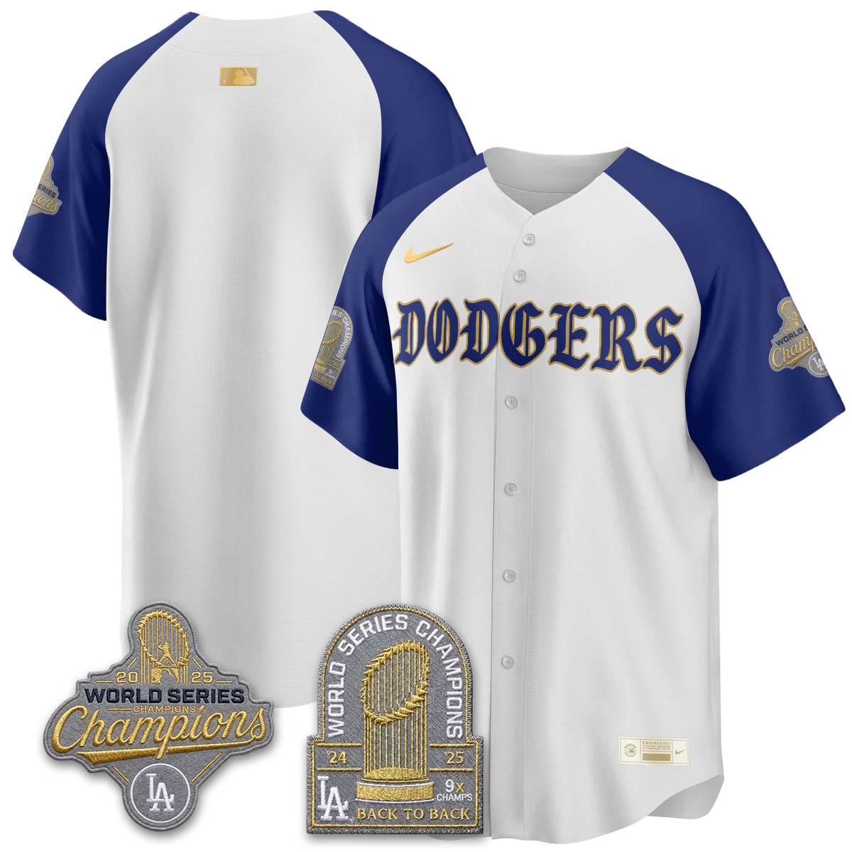 LAD Vapor Limited Jersey - Back to Back 9x Champs - All Stitched by Los Angeles Dodgers