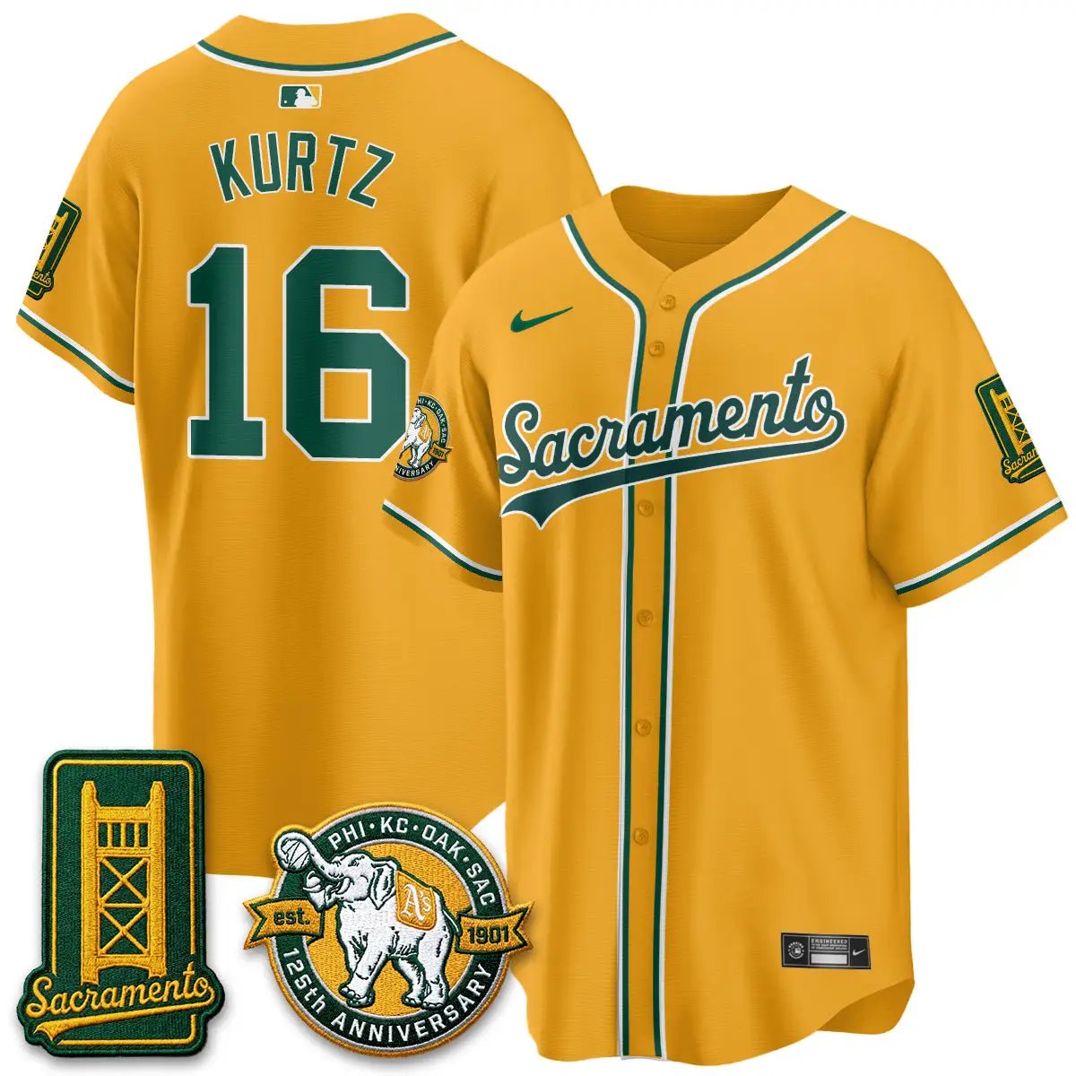Oakland Athletics 2026 Black Out Style - Celebrating 125 Years - Limited Vapor Jersey - All Stitched by Oakland Athletics