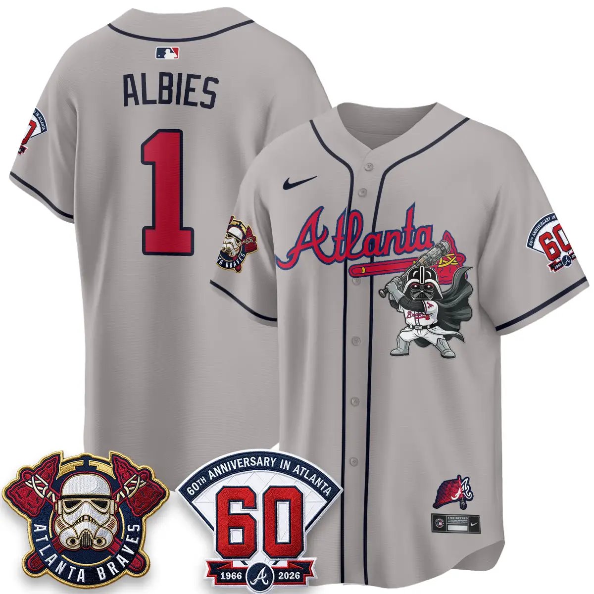 Atlanta Braves x SW Vapor Limited Jersey - Stitched by Atlanta Braves