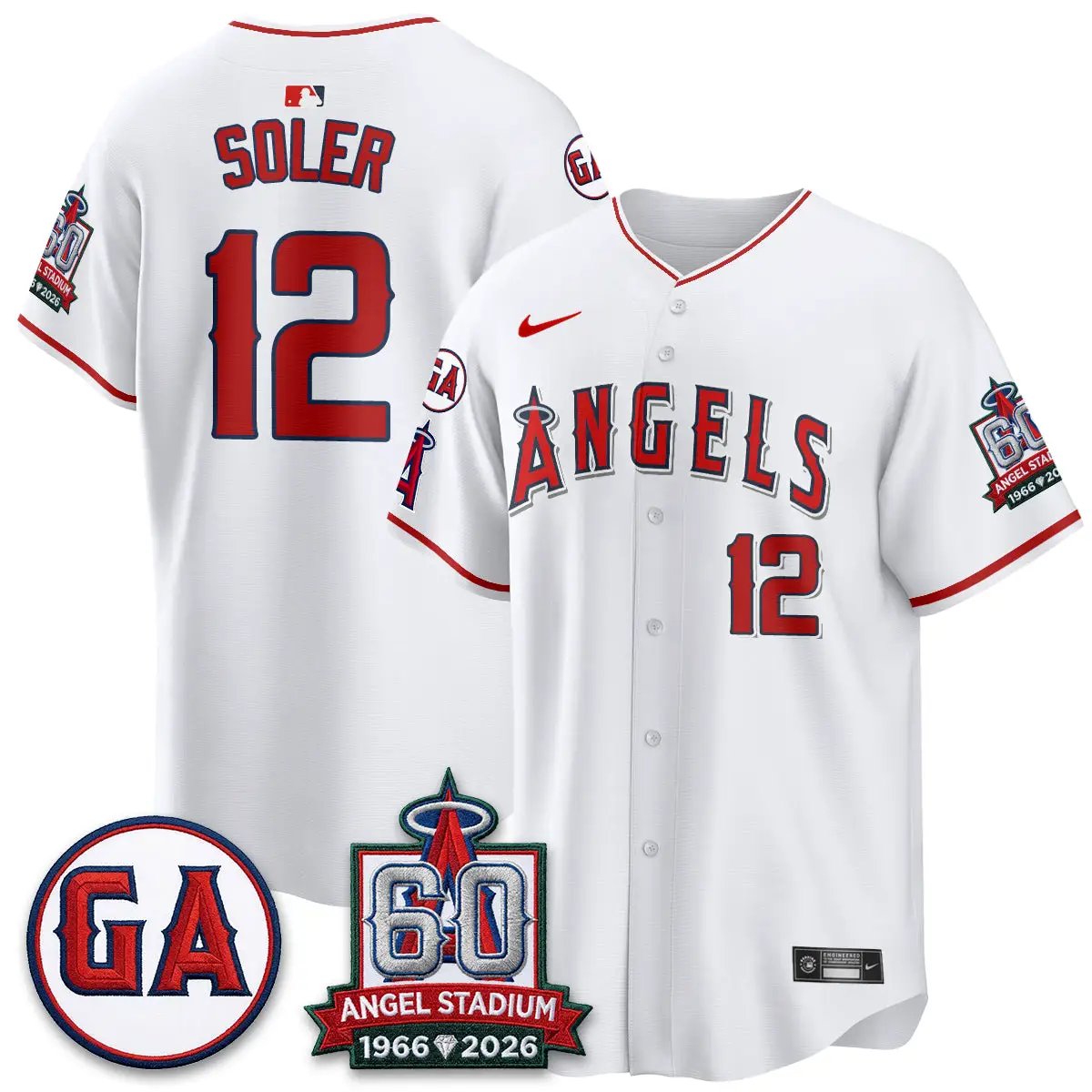LAA 60th Anniversary Vapor Jersey - All Stitched V3 by Los Angeles Angels