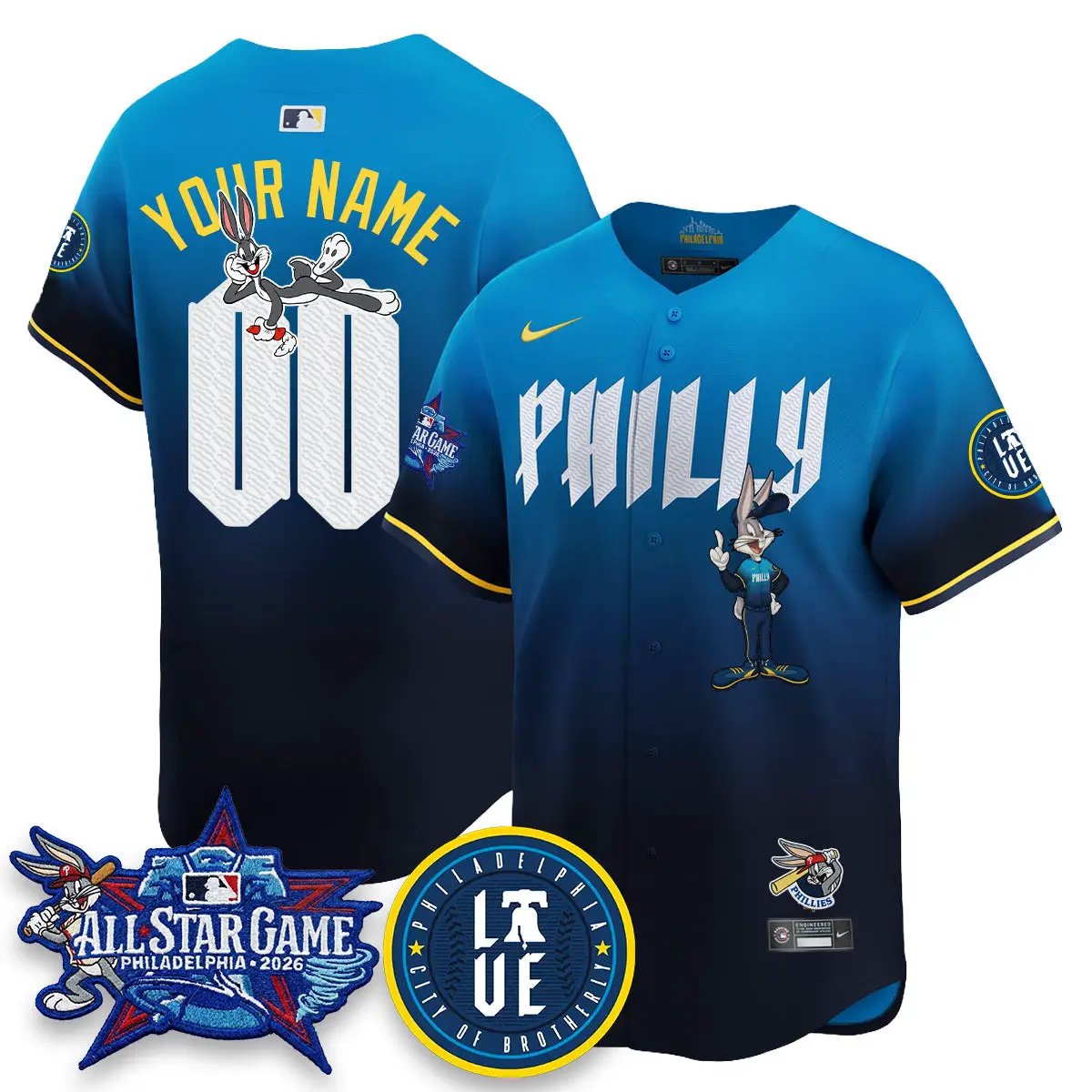 Philadelphia Phillies x Bunny Vapor Premier Limited Custom Jersey - Stitched by Philadelphia Phillies