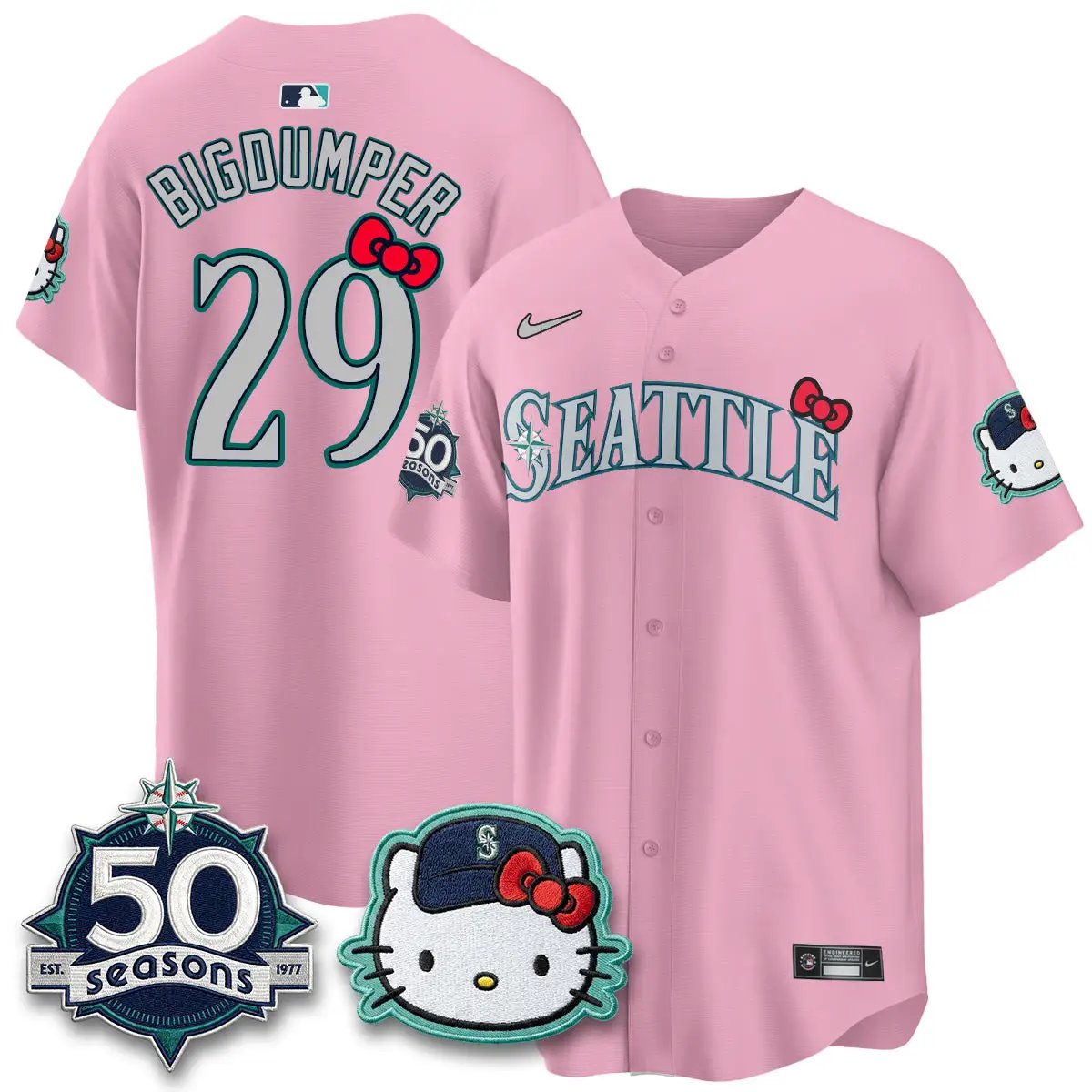 SEA x Meow KT Night Limited Jersey - All Stitched by Seattle Mariners