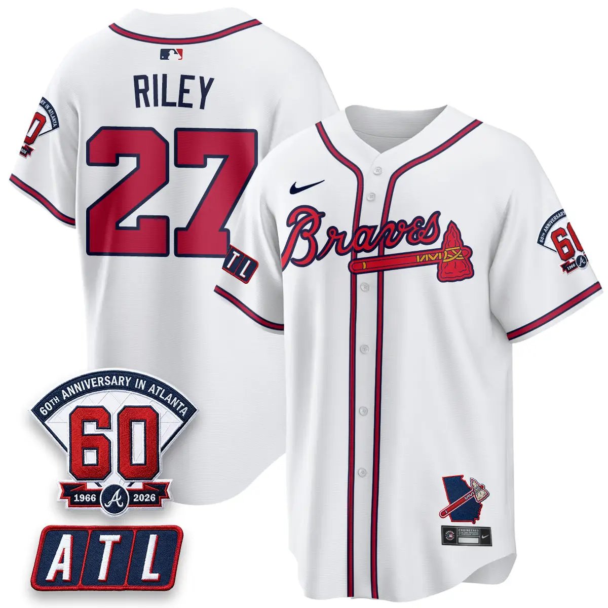 ATL 2026 60th Anniversary Vapor City Connect Limited Jersey - All Stitched by Atlanta Braves