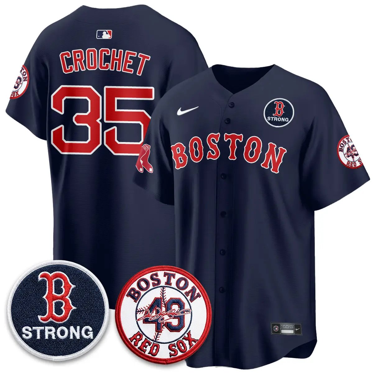 BOS Tim Wakefield Memorial Patch Vaper Premier Limited Jersey - All Stitched V2 by Boston Red Sox