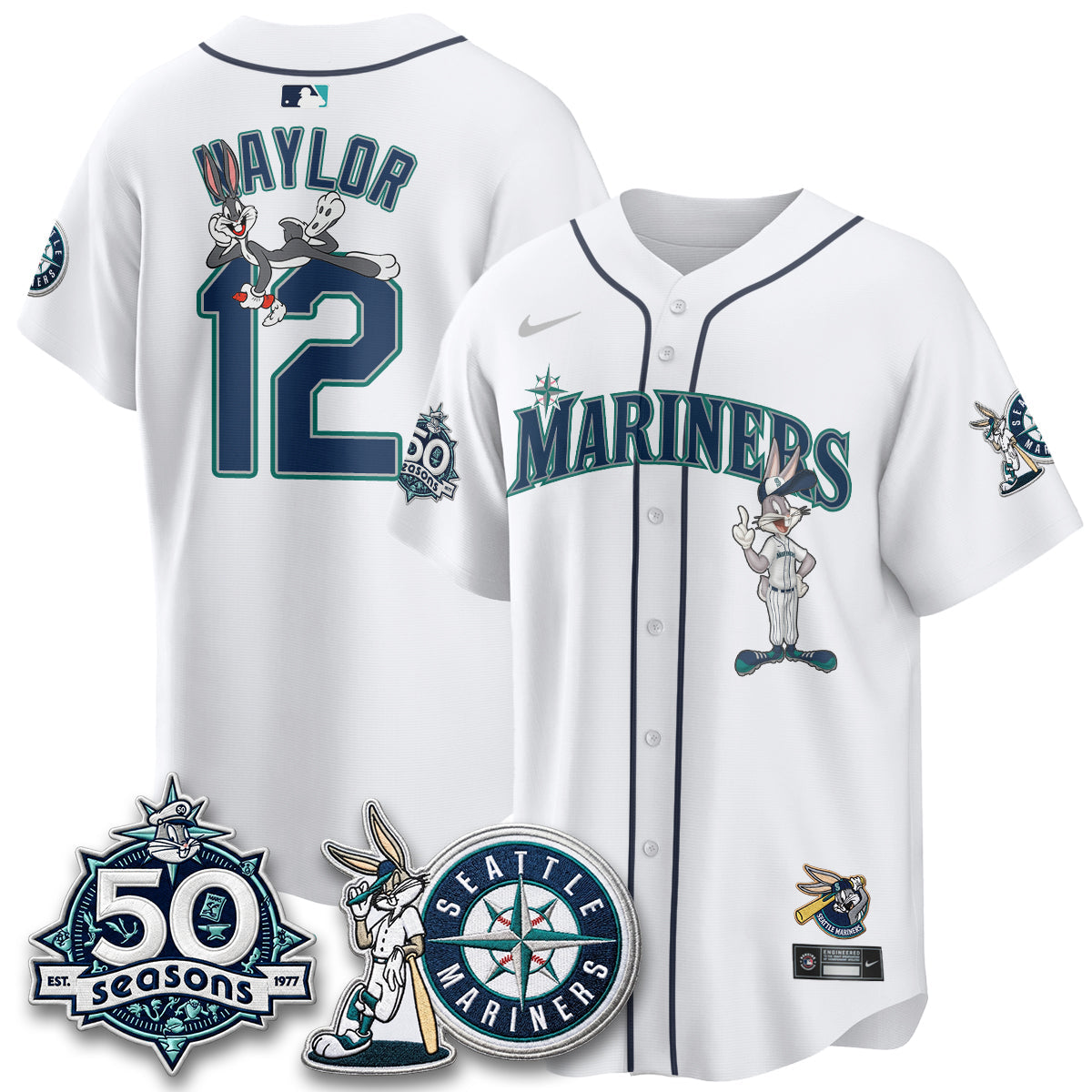 SEA x Bunny Vapor Premier Limited Jersey - Stitched by Seattle Mariners