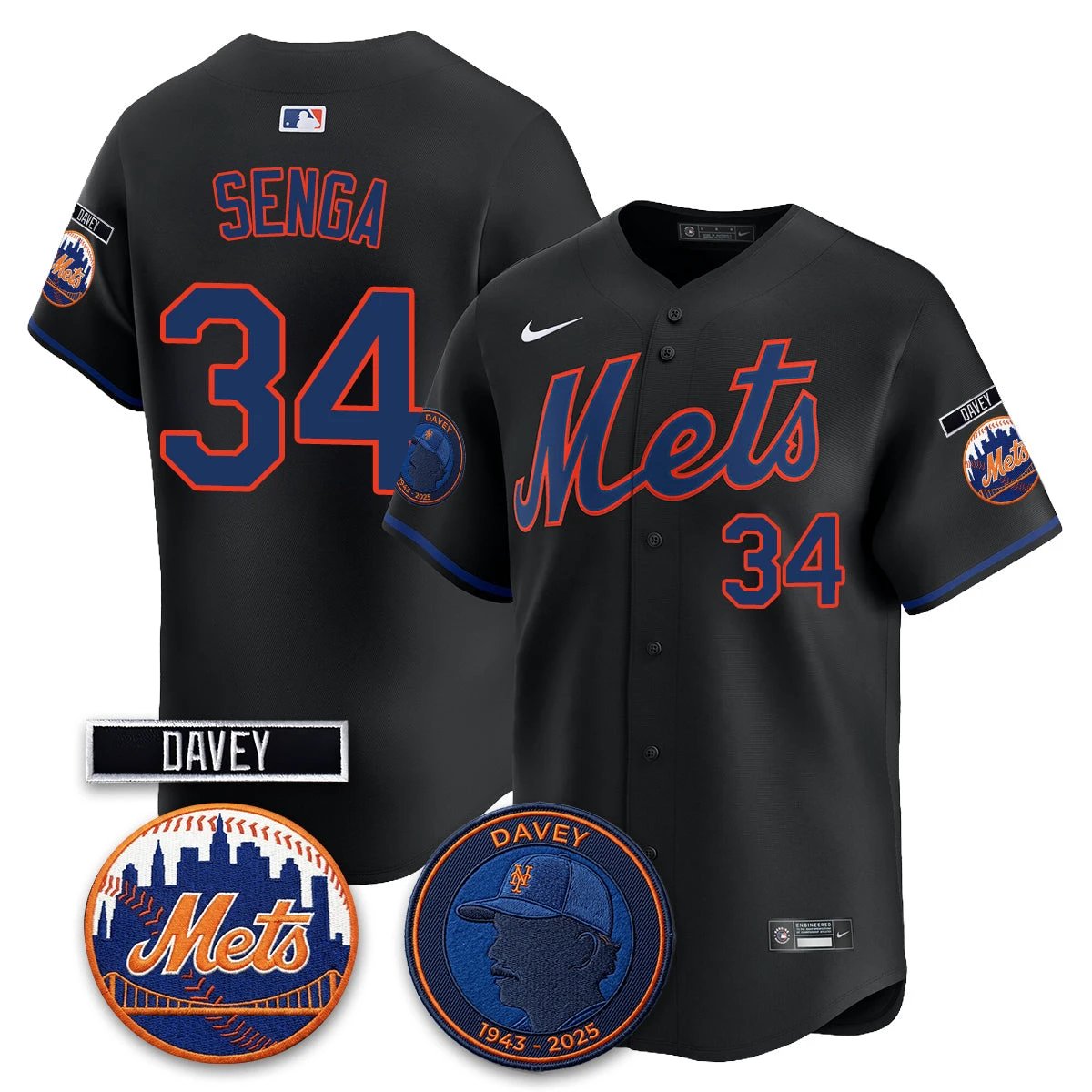 New York Mets 2026 Davey Johnson In Memoriam Vapor Limited Jersey - All Stitched by New York Mets