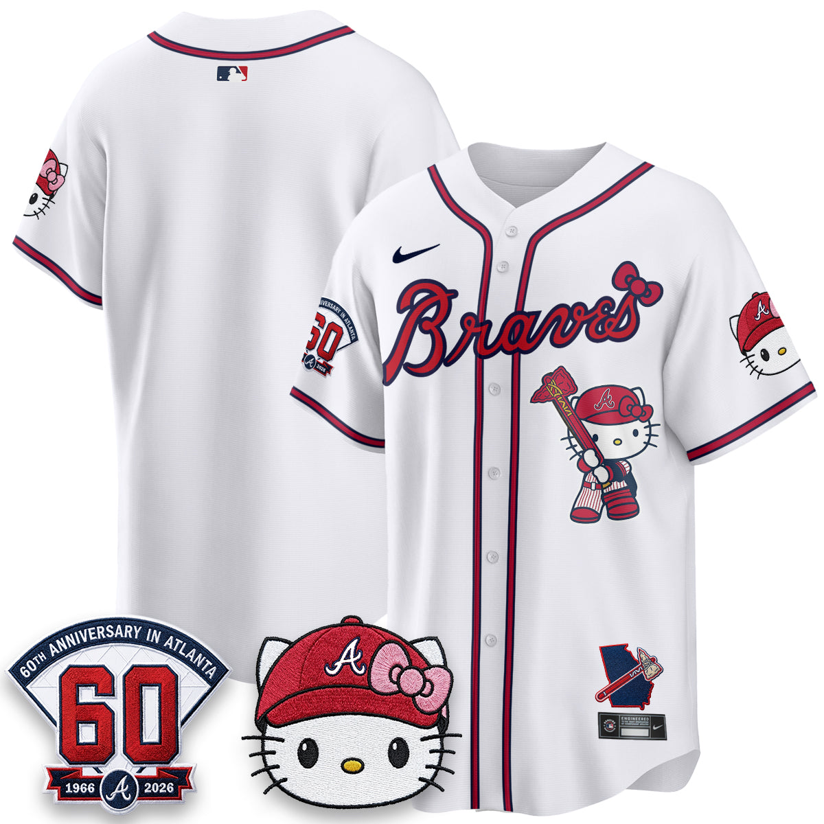 Atlanta Braves x Meow KT 2026 Vapor Limited Jersey - All Stitched by Atlanta Braves