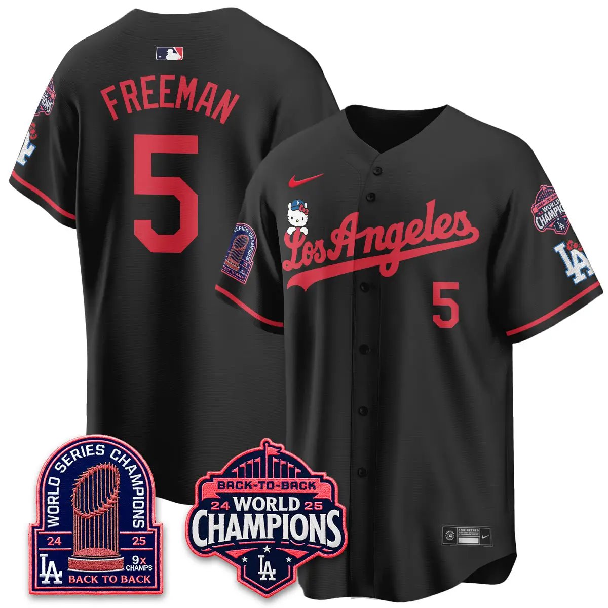 LAD x Hello Kitty Night 2026 Vapor Jersey - All Stitched - V2 by Los Angeles Dodgers