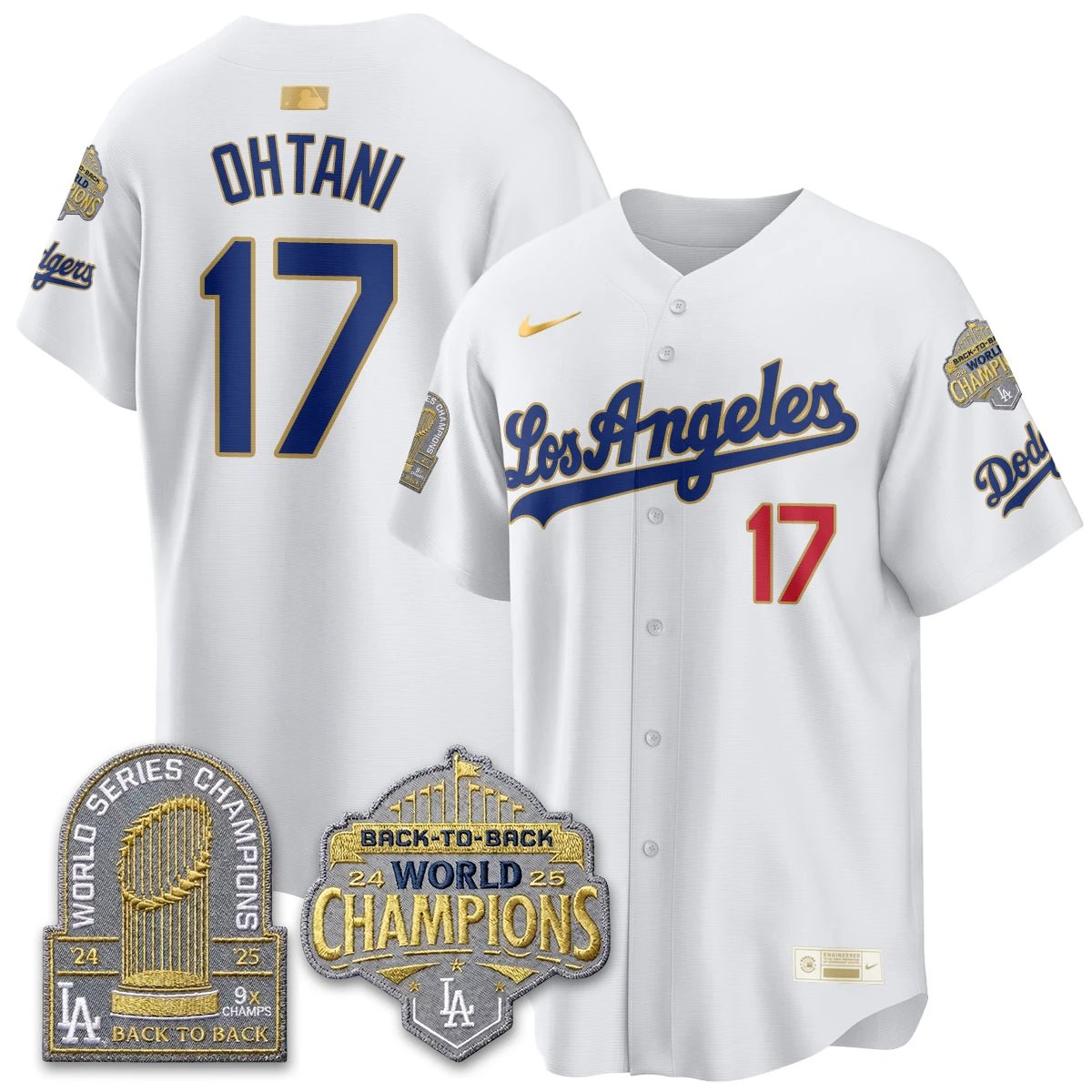 LAD Gold Collection Vapor Limited Jersey - 9x & B2B Champs - All Stitched by Los Angeles Dodgers