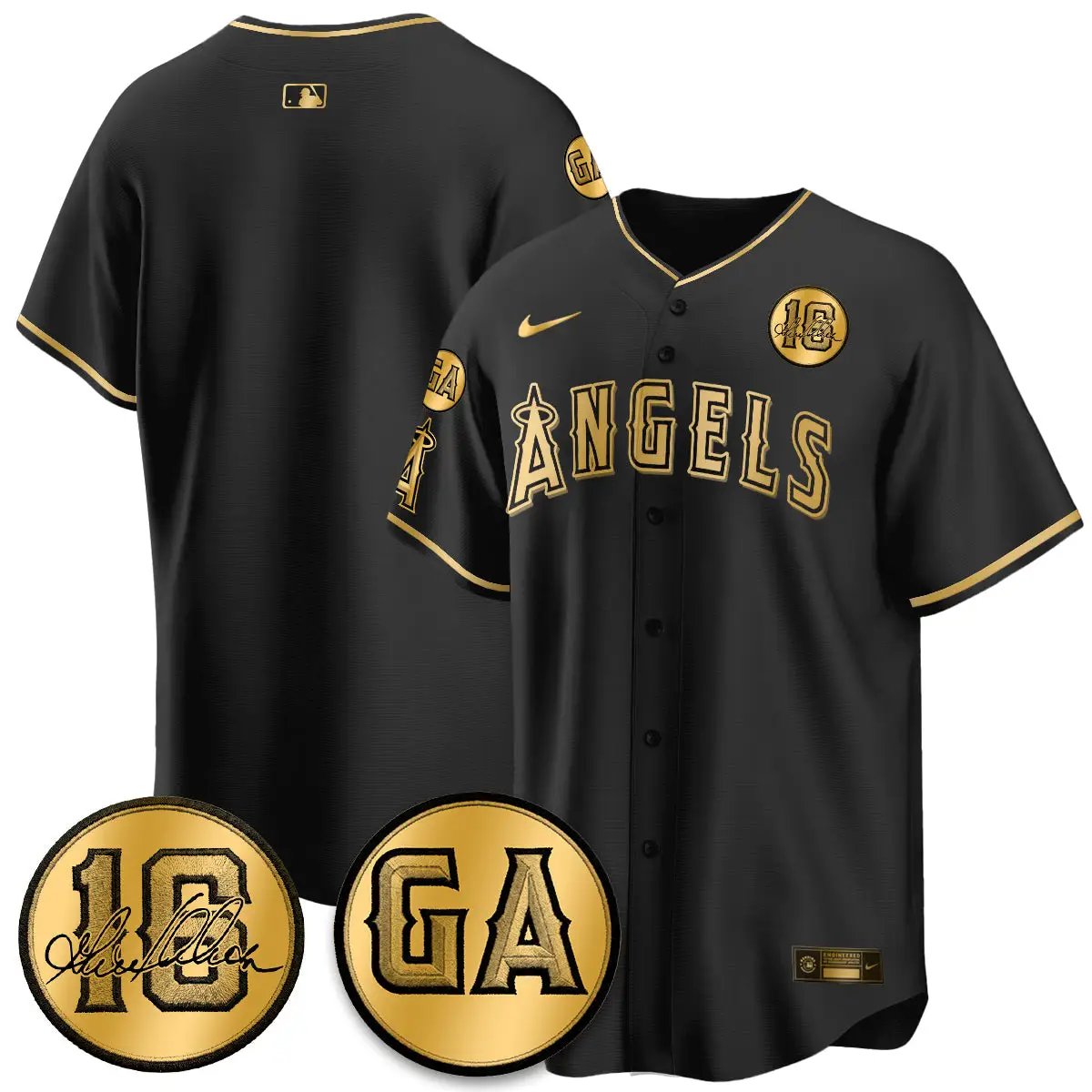 LAA Garret Anderson Tribute Patch Vapor Jersey - All Stitched V2 by Los Angeles Angels