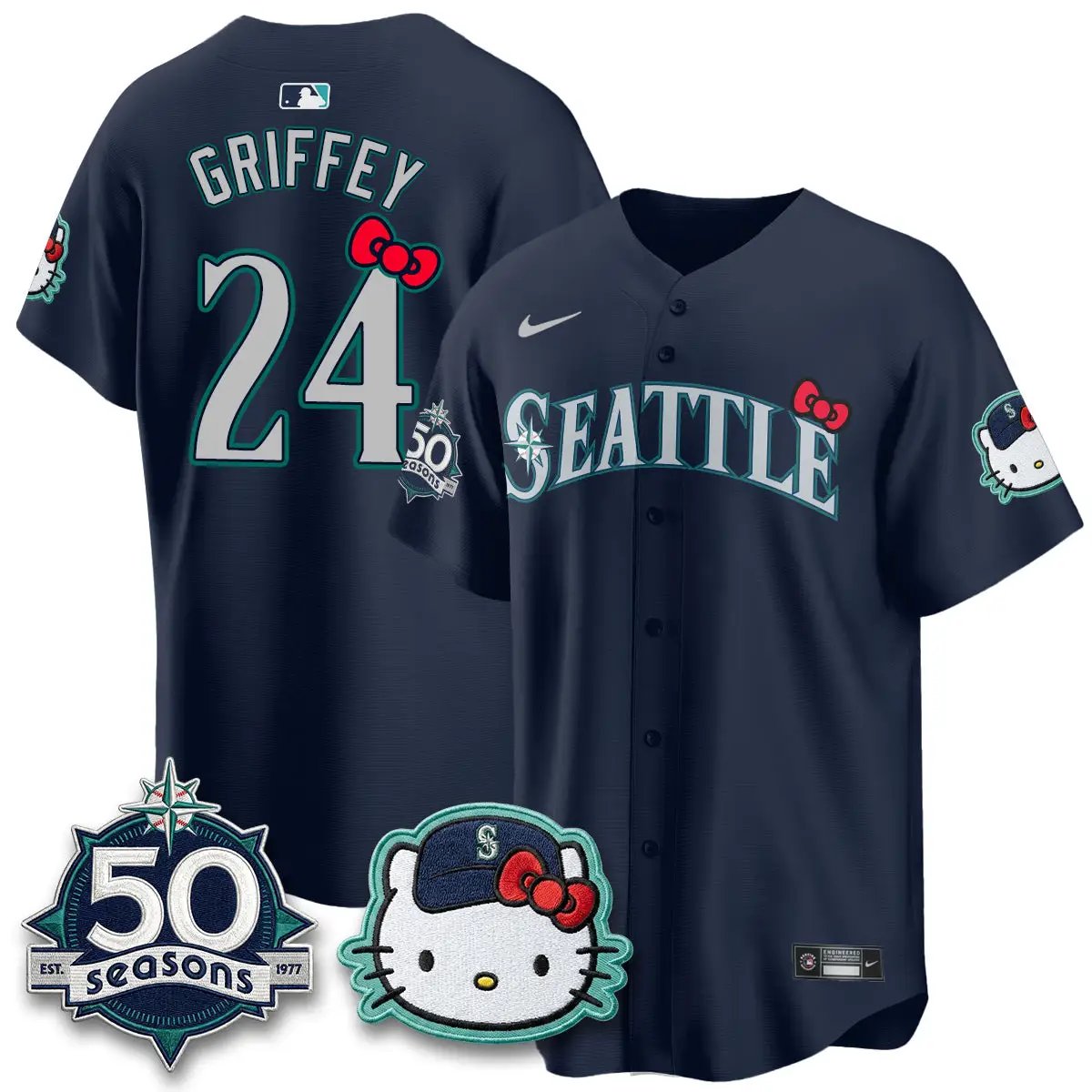 SEA x Meow KT Night Limited Jersey - All Stitched by Seattle Mariners