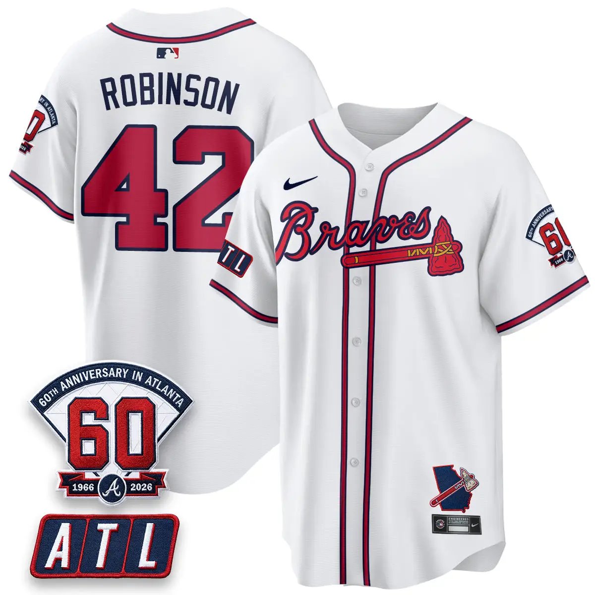 ATL 2026 60th Anniversary Vapor Limited Jersey - All Stitched by Atlanta Braves