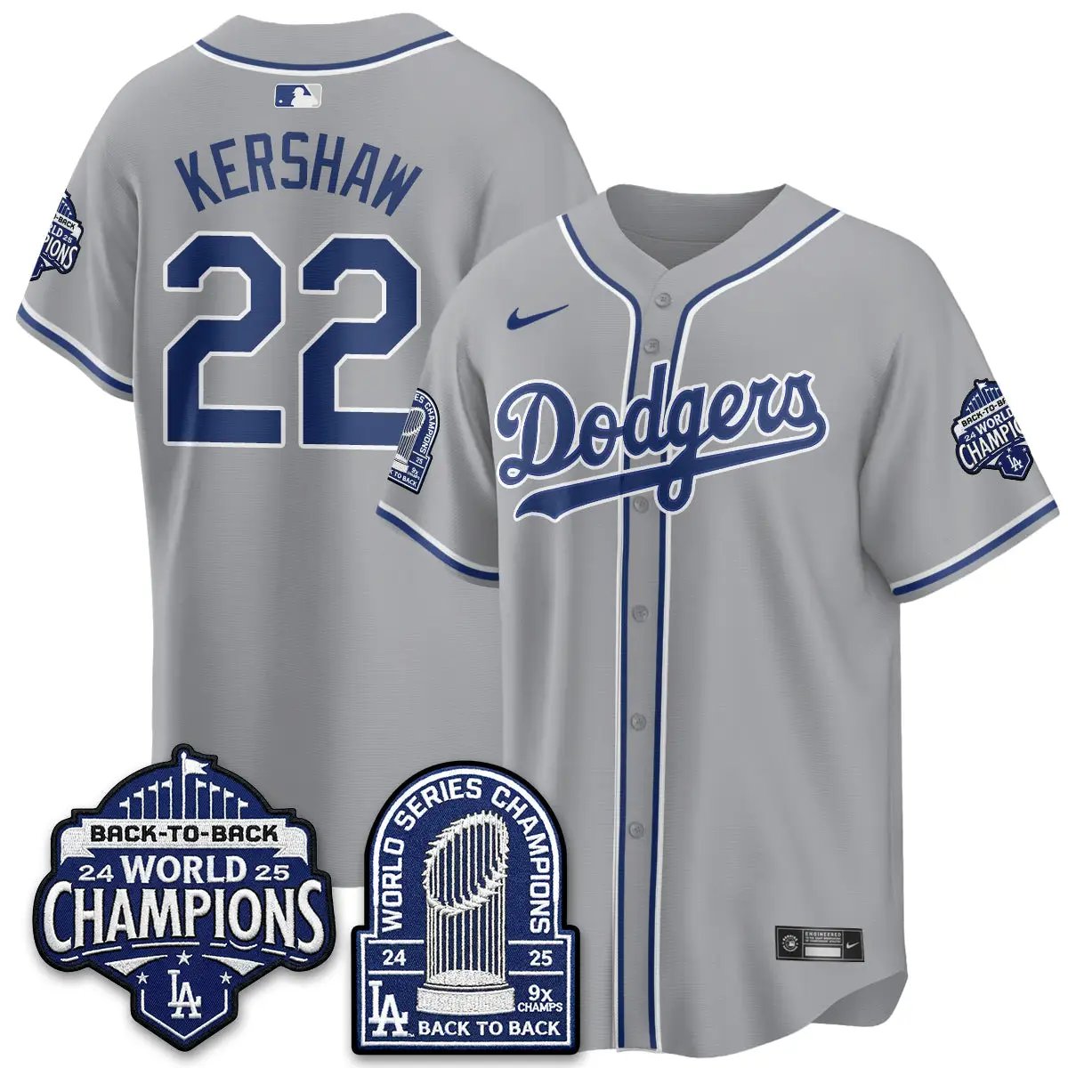LAD 2026 Black Out Style Vapor Limited Jersey - B2B Champs - All Stitched by Los Angeles Dodgers