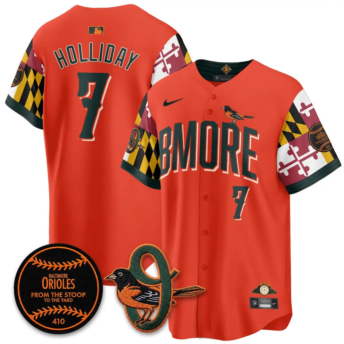 BAL x Maryland State Flag 2026 Vapor Jersey - All Stitched by Baltimore Orioles