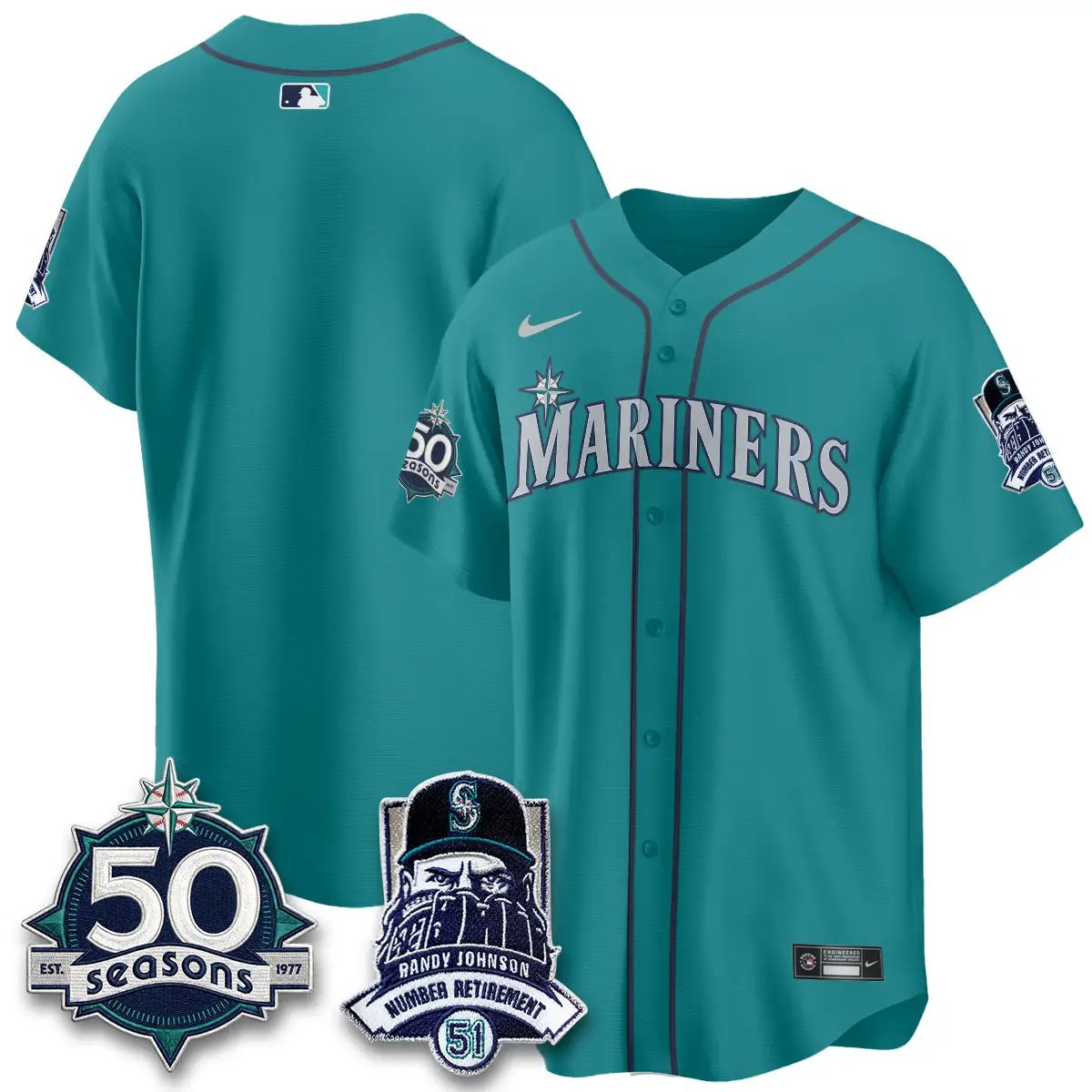 SEA Randy Johnson Vapor Limited Jersey V2- All Stitched by Seattle Mariners