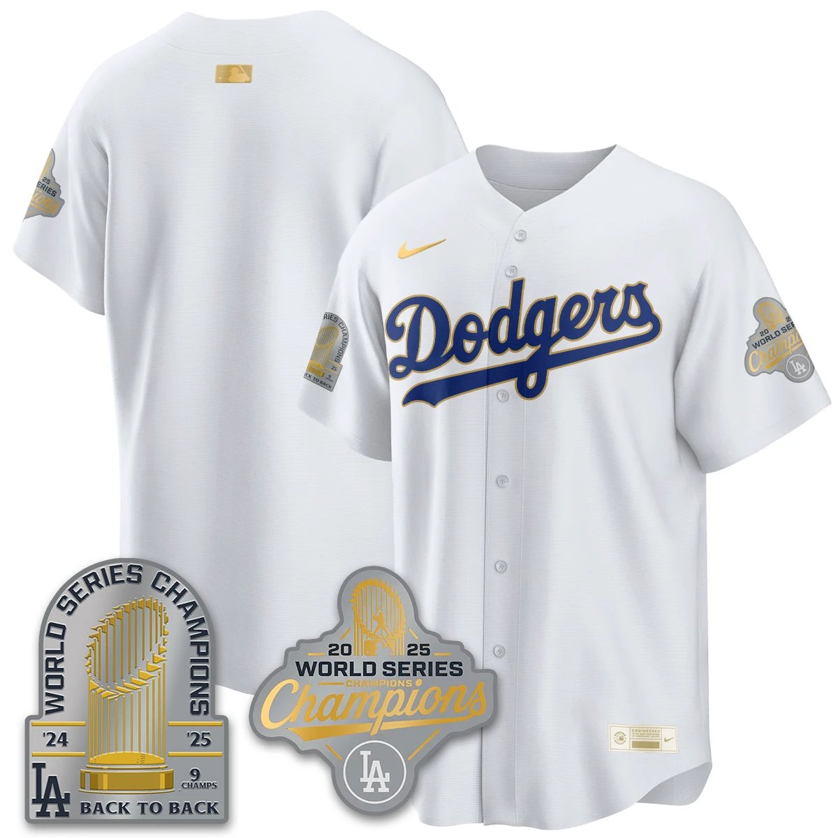 LAD Gold Collection Stadium Vapor Limited Jersey - 9x Champs - All Stitched by Los Angeles Dodgers
