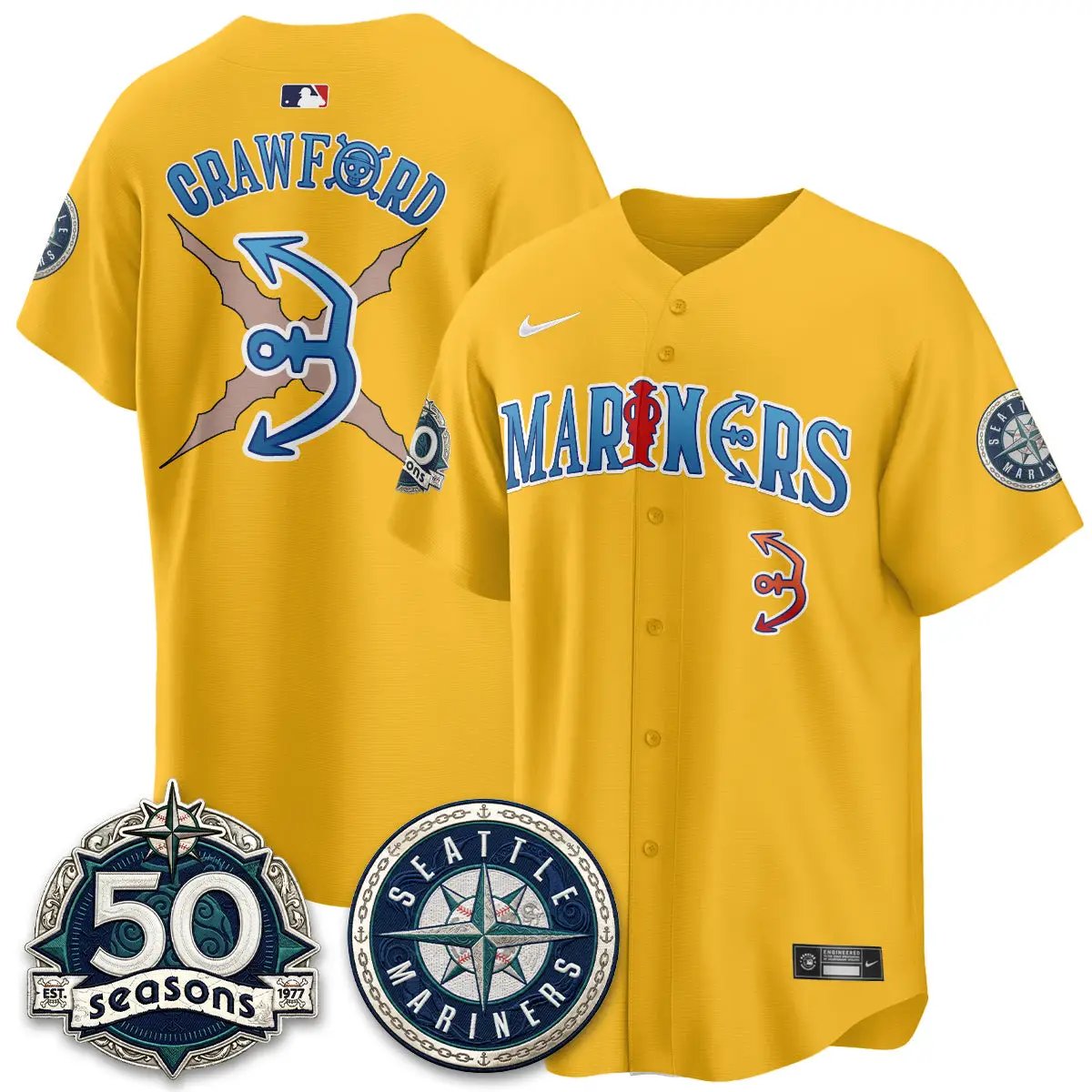 Seattle Mariners x Japanese Cartoon Vapor Limited Jersey - Stitched by Seattle Mariners
