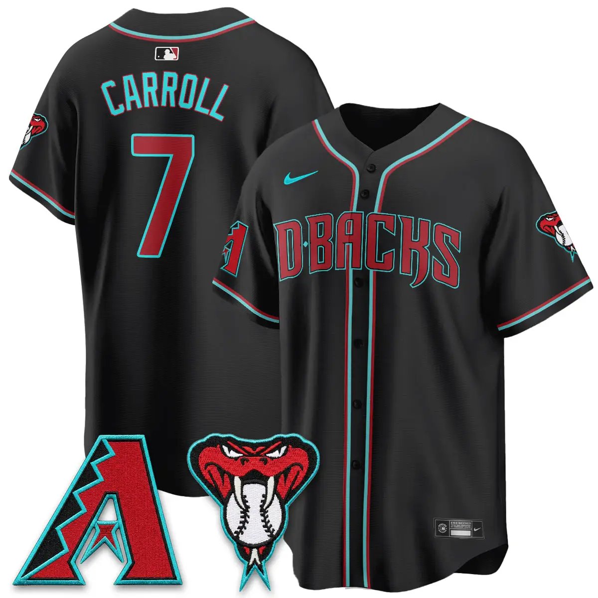 ARI Black Out Style Vapor Premier Limited Jersey - All Stitched by Arizona Diamondbacks