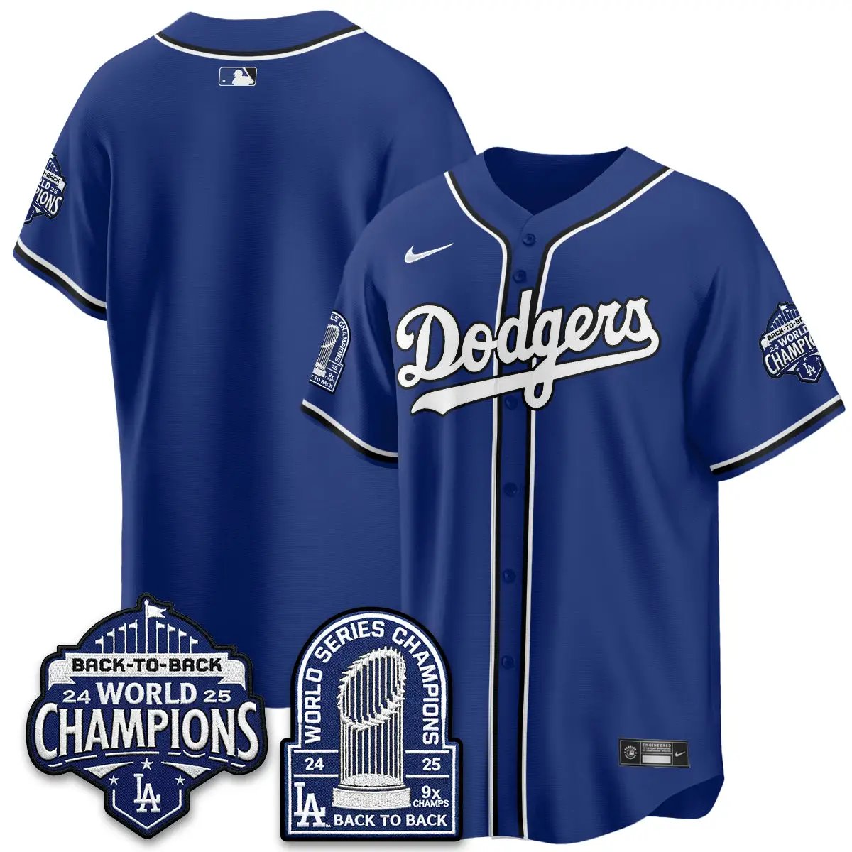 LAD 2026 Black Out Style Vapor Limited Jersey - B2B Champs - All Stitched by Los Angeles Dodgers