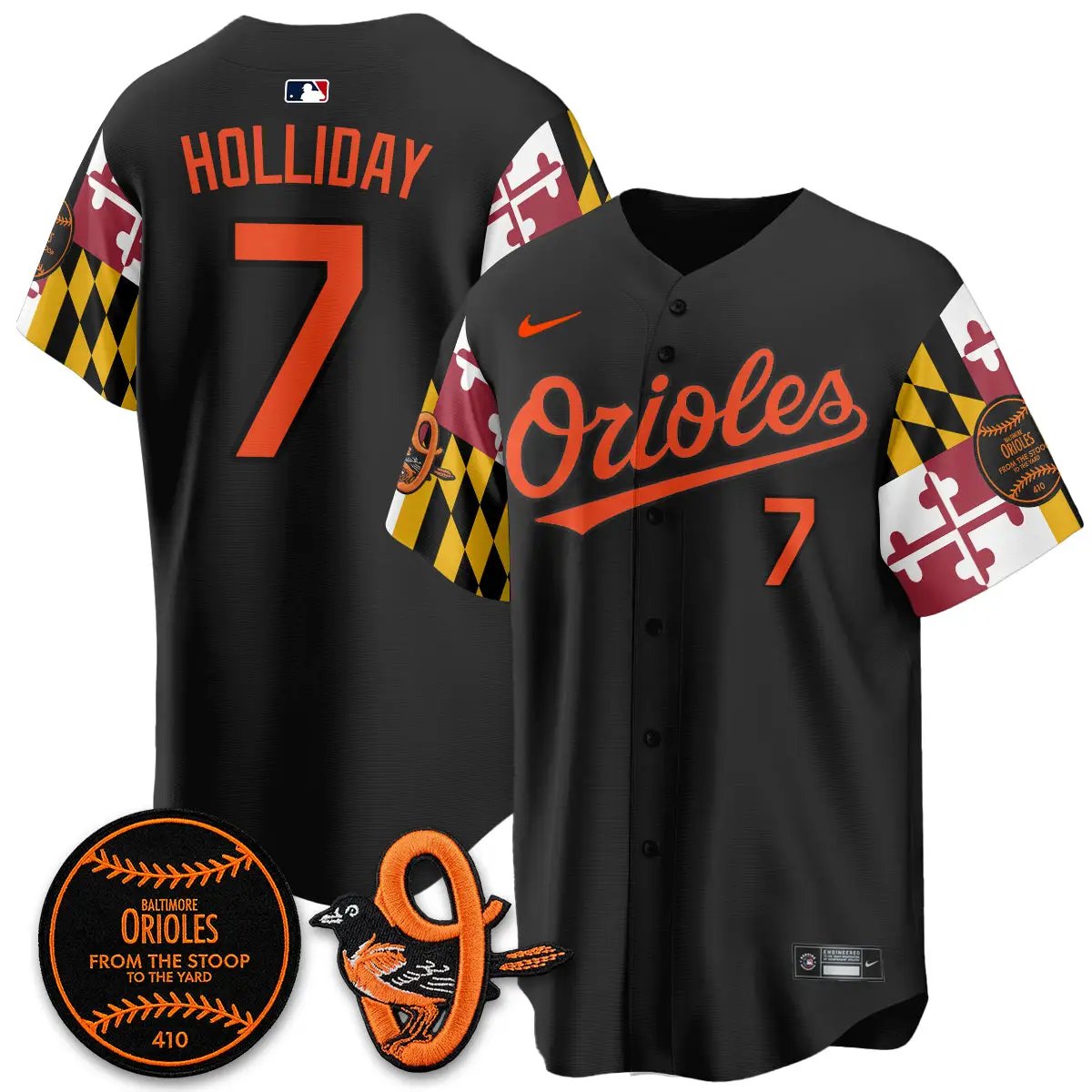 BAL 2026 x Maryland State Flag Vapor Jersey - All Stitched V2 by Baltimore Orioles