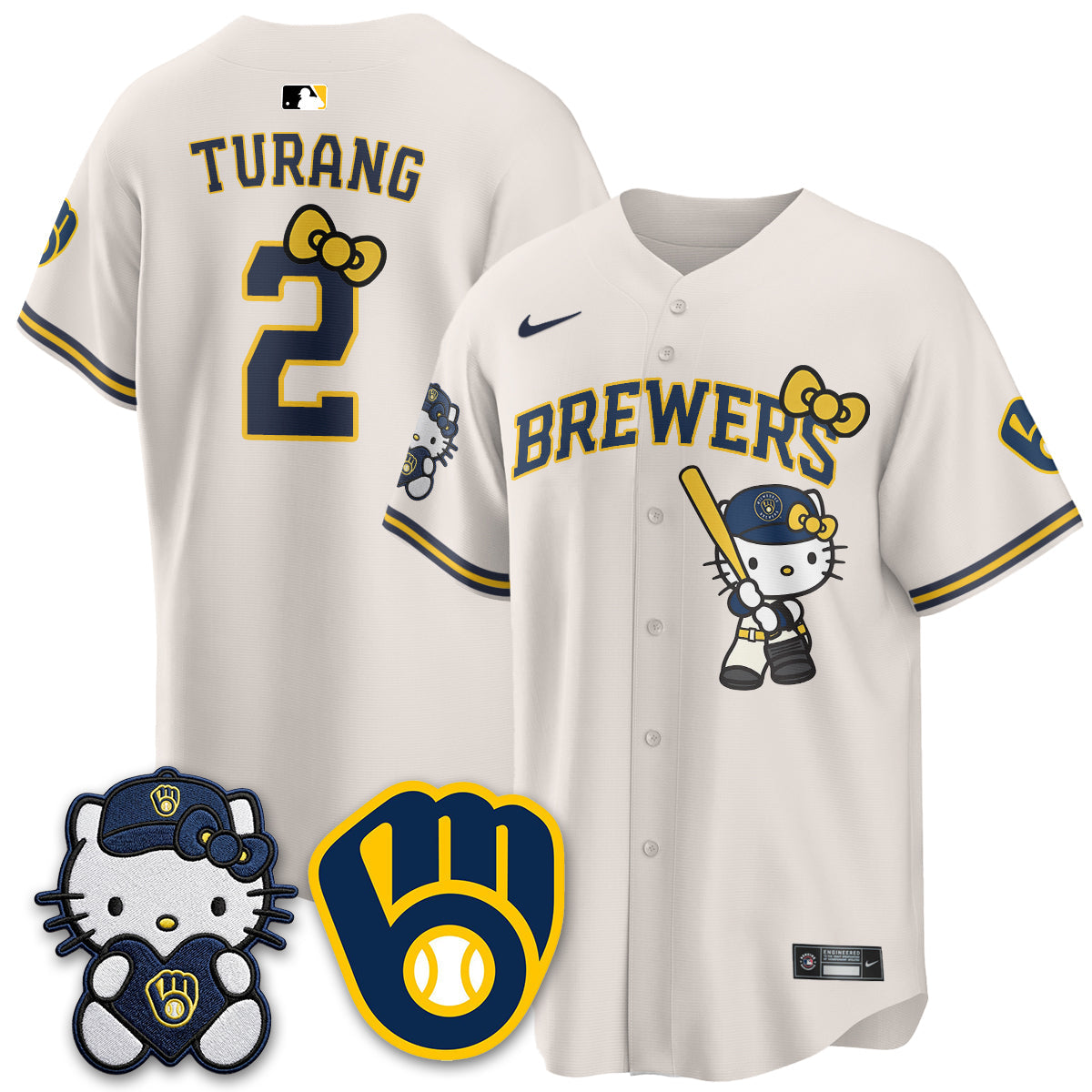 Milwaukee Brewers Meow KT Night Vapor Limited Jersey - All Stitched by Milwaukee Brewers