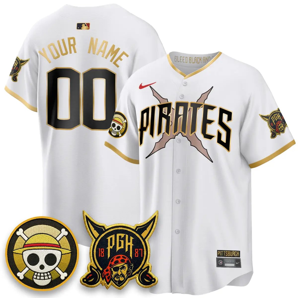 PIT 2026 City Connect x One Piece Vapor Limited Custom Jersey - All Stitched by Pittsburgh Pirates
