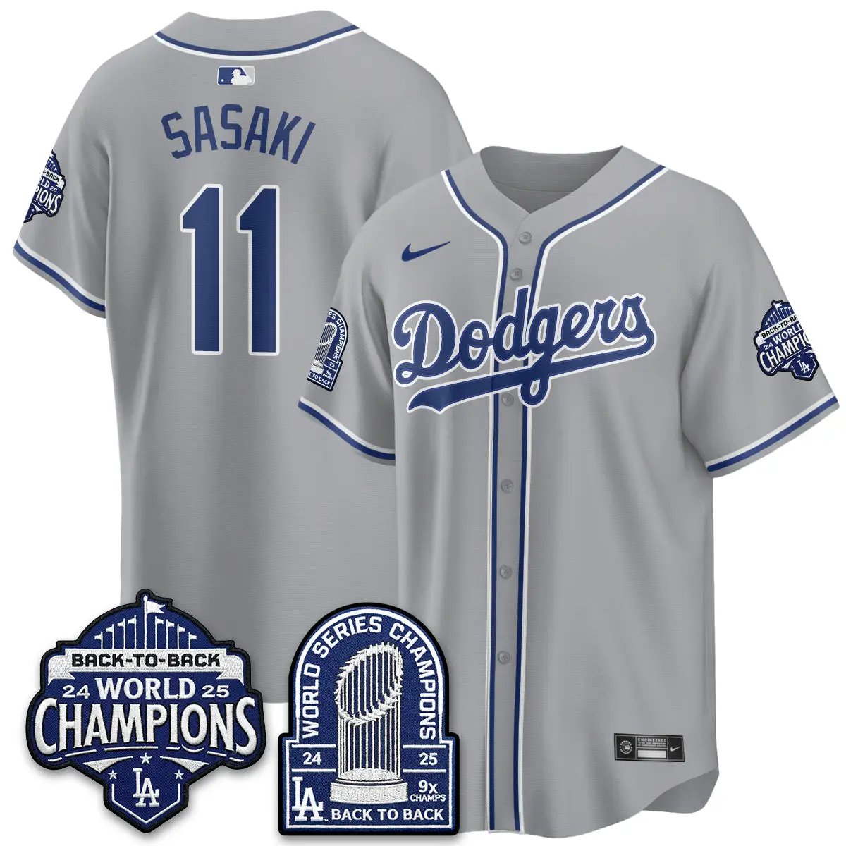 LAD 2026 Black Out Style Vapor Limited Jersey - B2B Champs - All Stitched by Los Angeles Dodgers