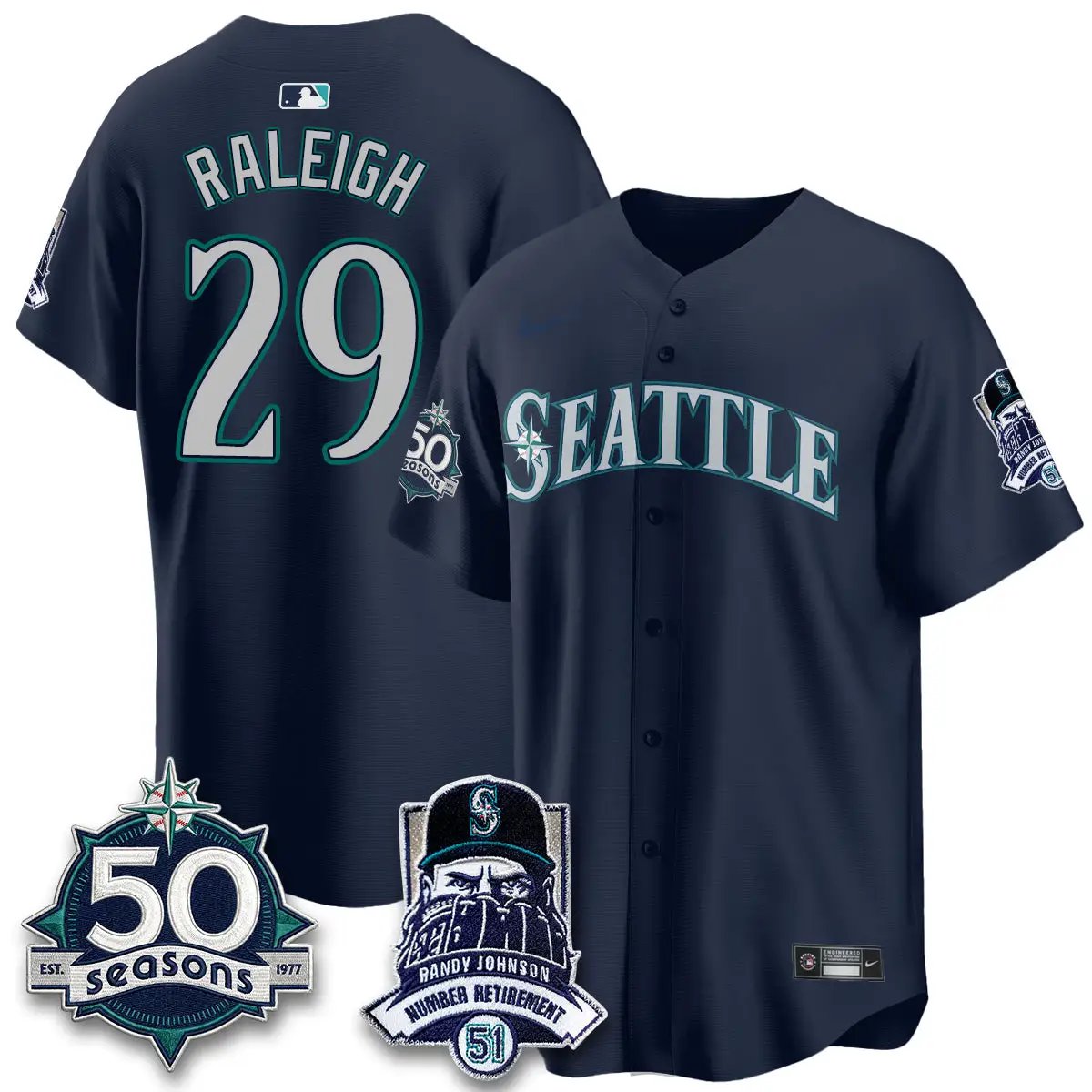 SEA Randy Johnson Vapor Limited Jersey V2- All Stitched by Seattle Mariners