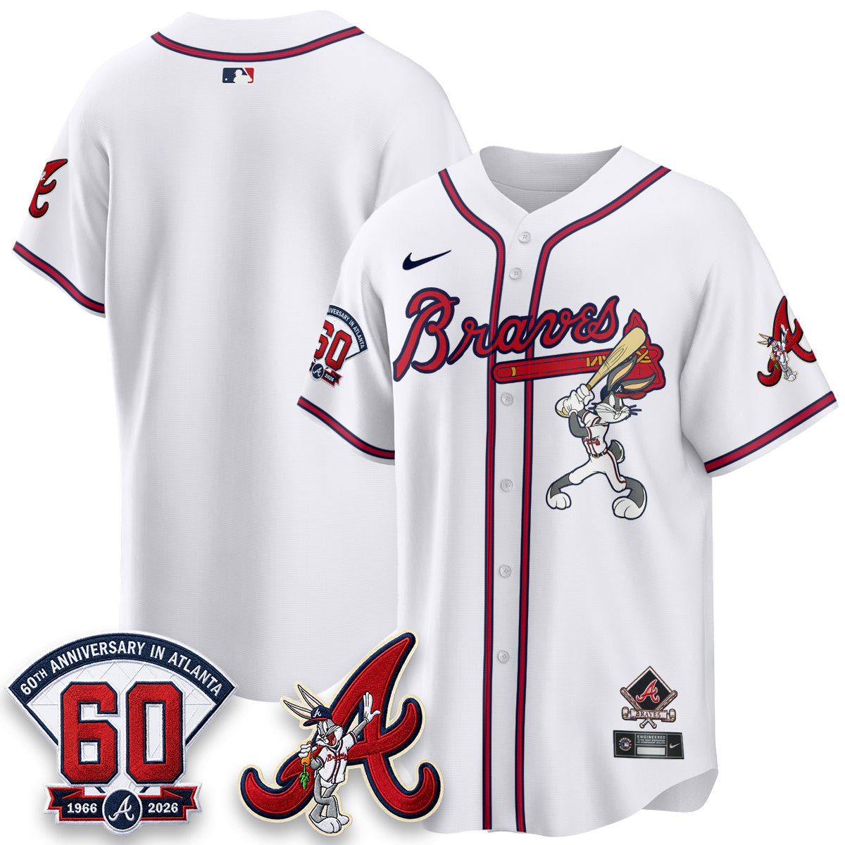 ATL x Bunny Vapor Premier Limited Jersey - Stitched by Atlanta Braves