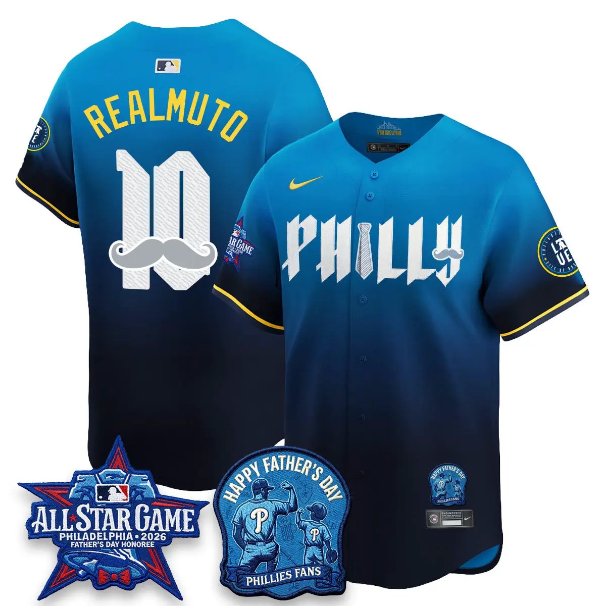 PHI Happy Father's Day Vapor Jersey - Stitched by Philadelphia Phillies