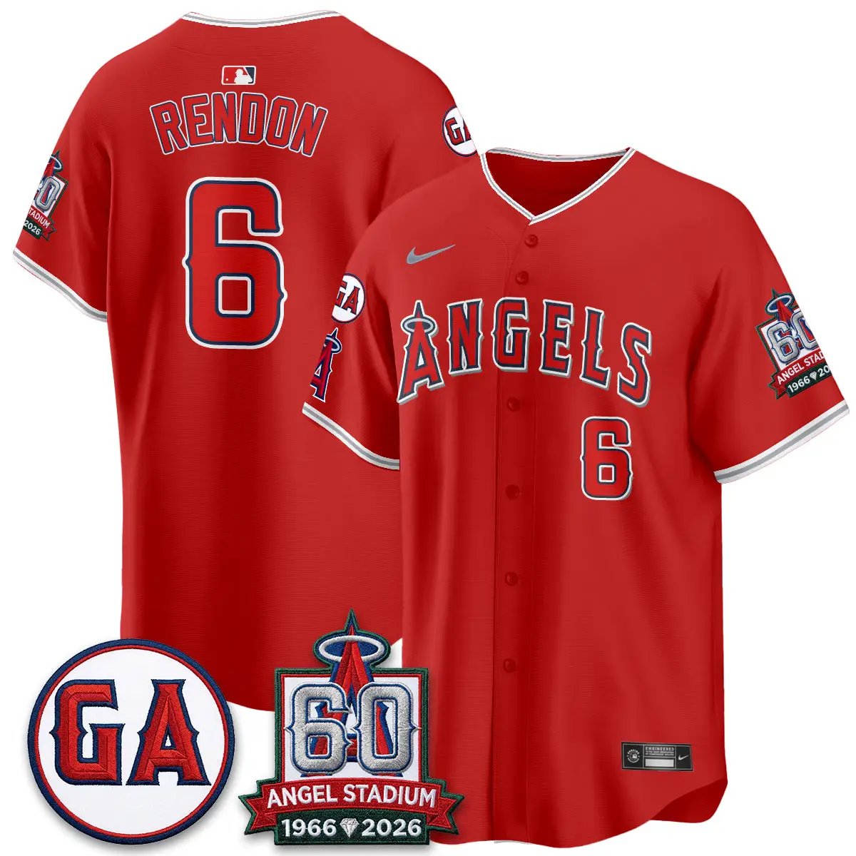 LAA 60th Anniversary Vapor Jersey - All Stitched V3 by Los Angeles Angels