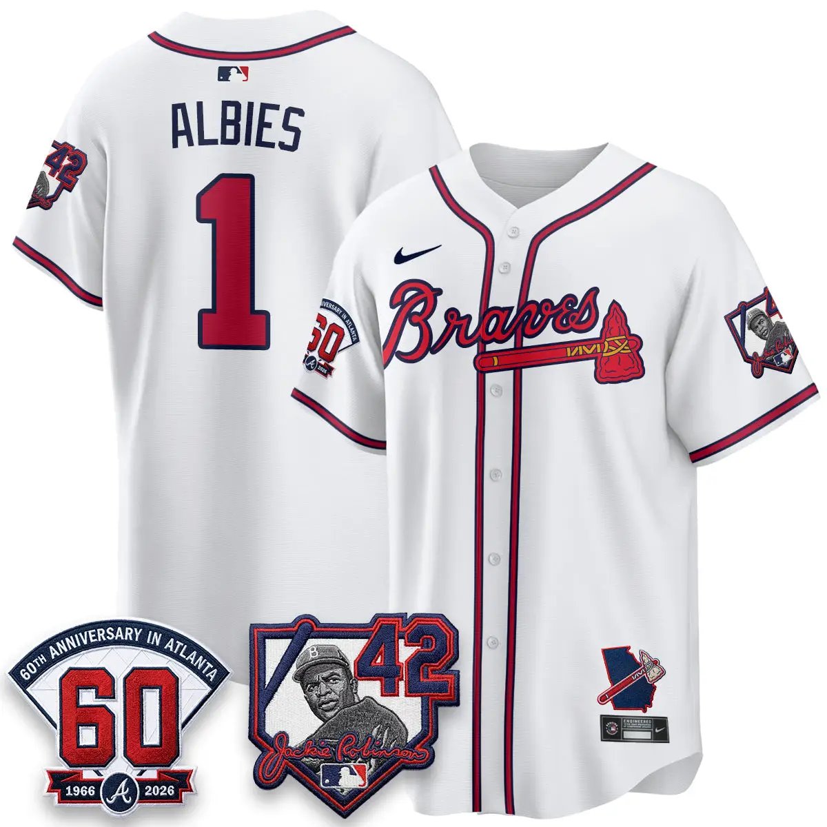 ATL 2026 Jackie Robinson Day Vapor Limited Red Jersey - All Stitched by Atlanta Braves