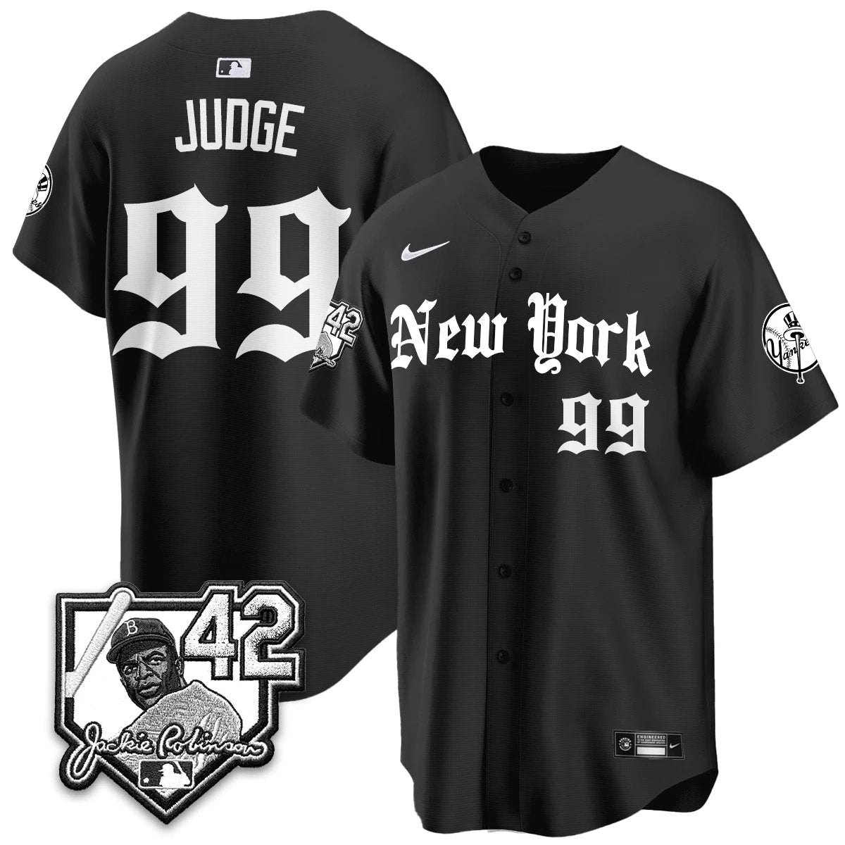 NYY 2026 Jackie Robinson Day Gothic Vapor Limited Jersey - All Stitched by New York Yankees
