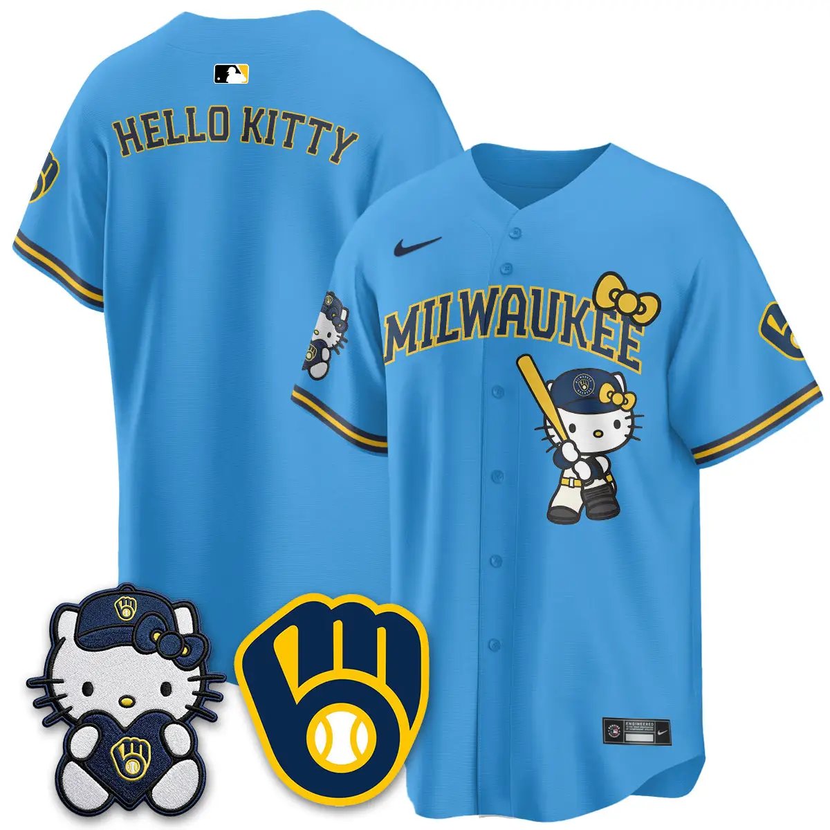 Milwaukee Brewers Meow KT Night Vapor Limited Jersey - All Stitched by Milwaukee Brewers